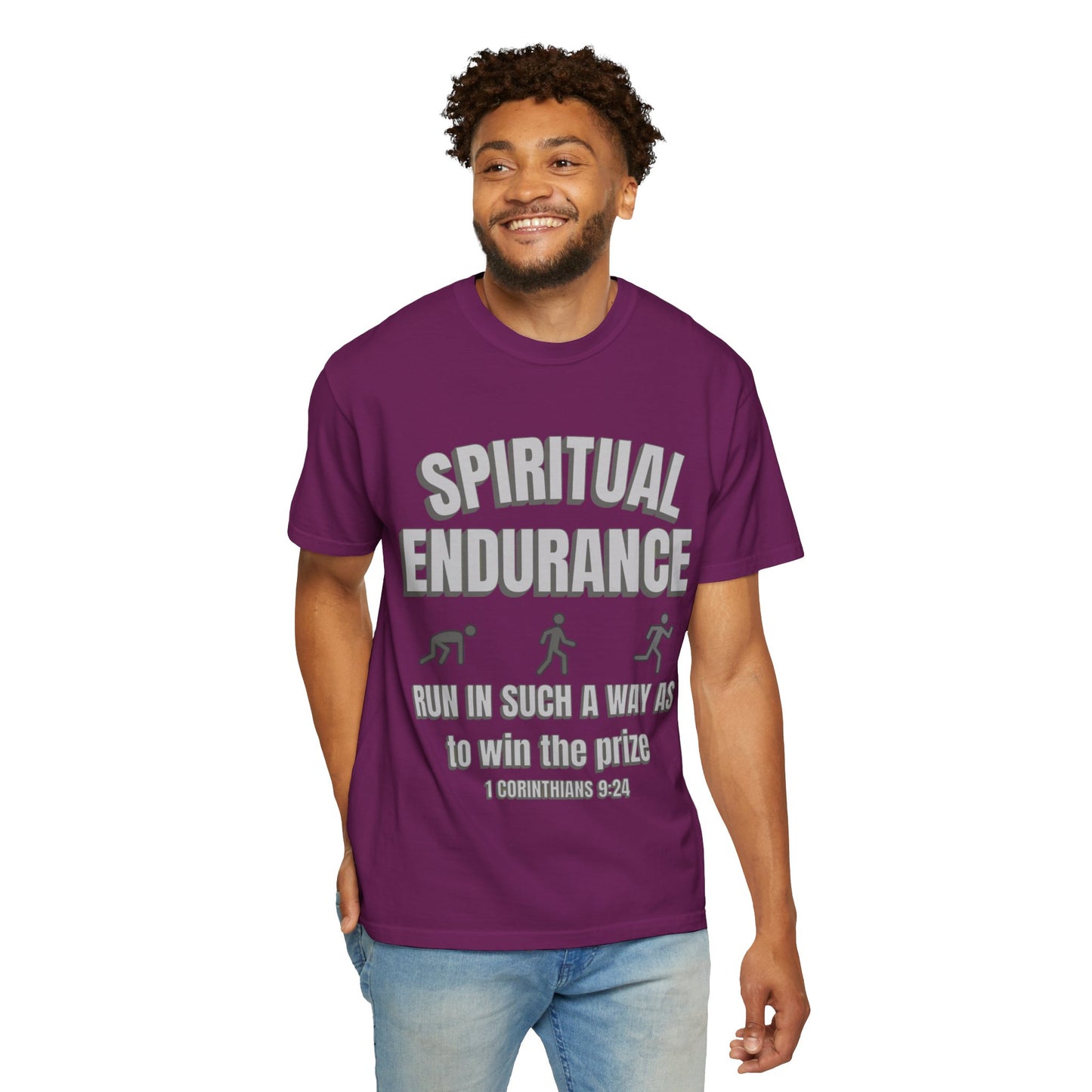 Copy of Christian Verse 1 Corinthians 9:24 Garment-Dyed T-shirt