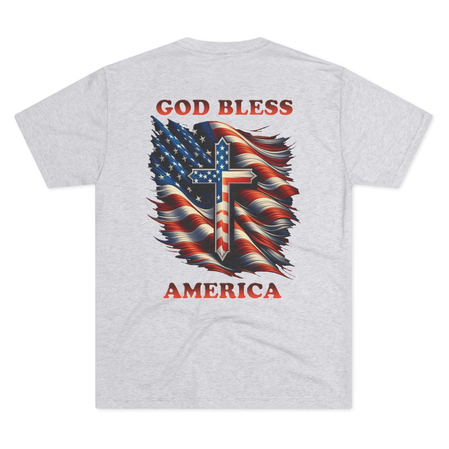 Copy of Unisex Tri-Blend Crew Tee "GOD BLESS AMERICA"