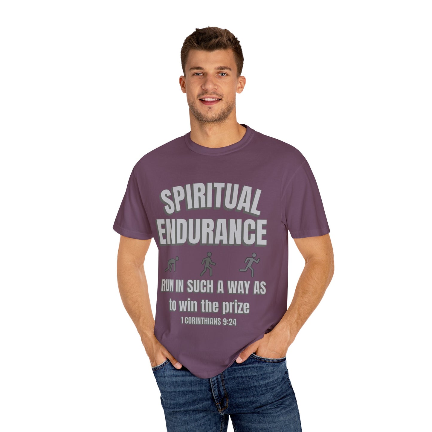 Copy of Christian Verse 1 Corinthians 9:24 Garment-Dyed T-shirt