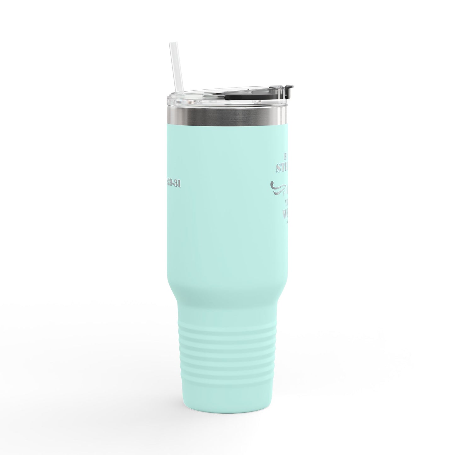 Travel Mug - Bible Verse 'He gives Strength to the Weary' Isaiah 40:29-31
