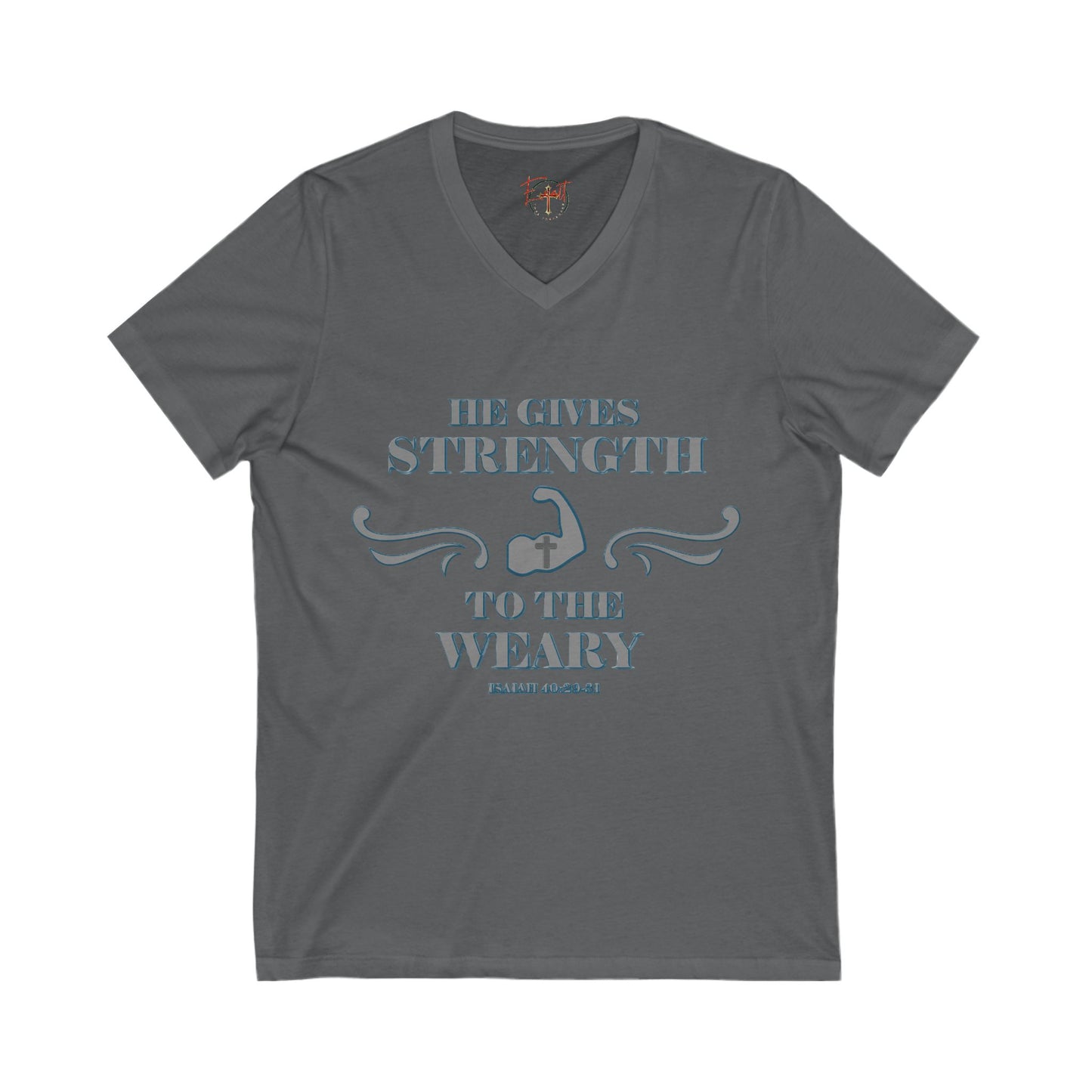 T-Shirt - Bible Verse Isaiah 40:29-31 'He gives Strength to the Weary'