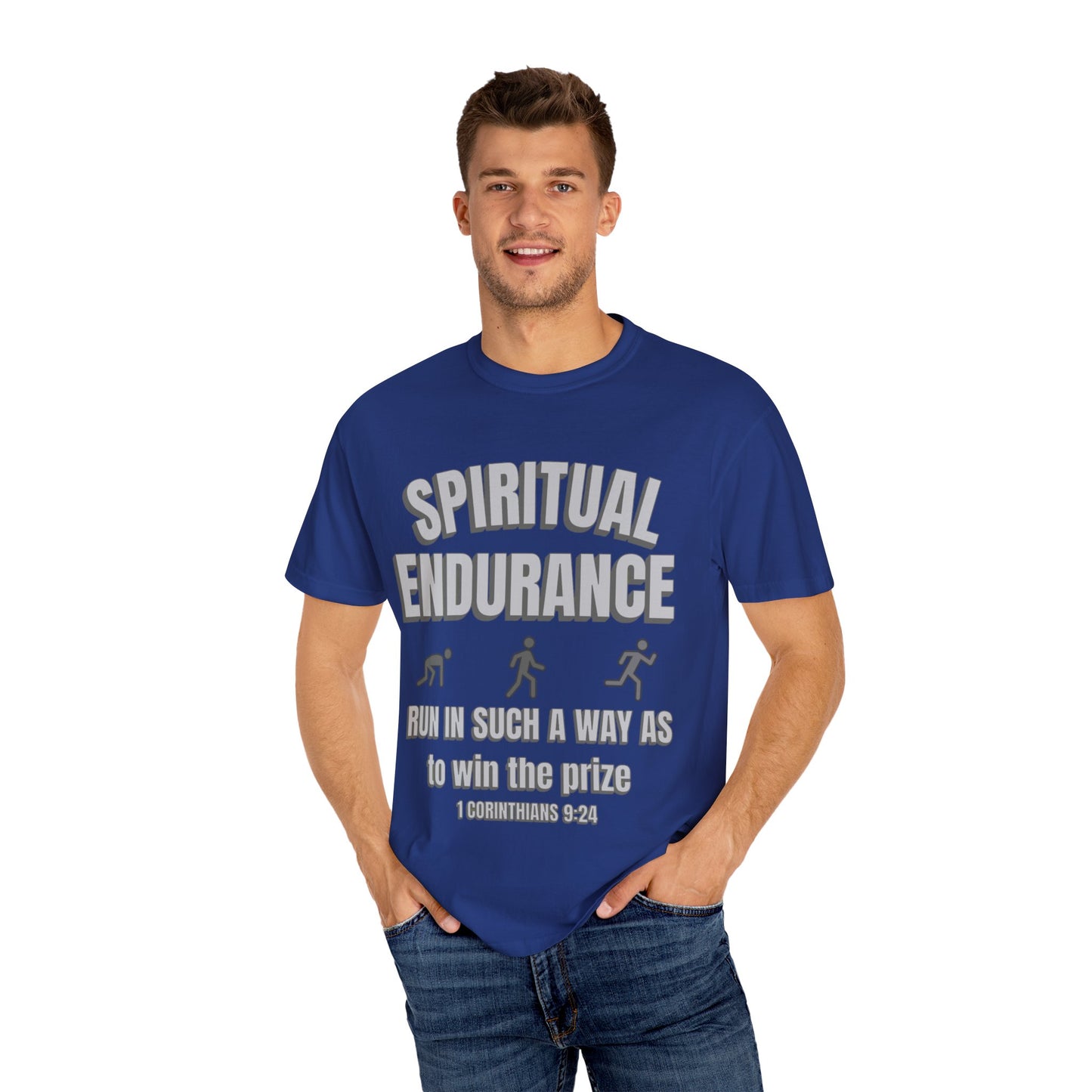 Copy of Christian Verse 1 Corinthians 9:24 Garment-Dyed T-shirt