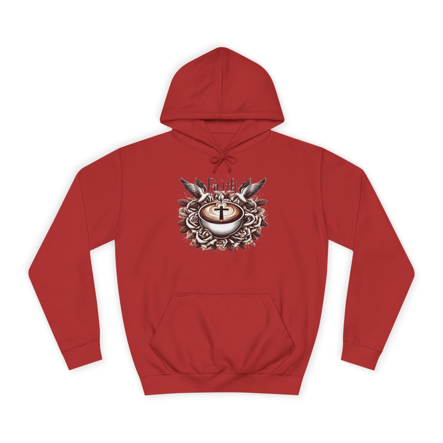 Unisex College Hoodie "Faith and Coffee"