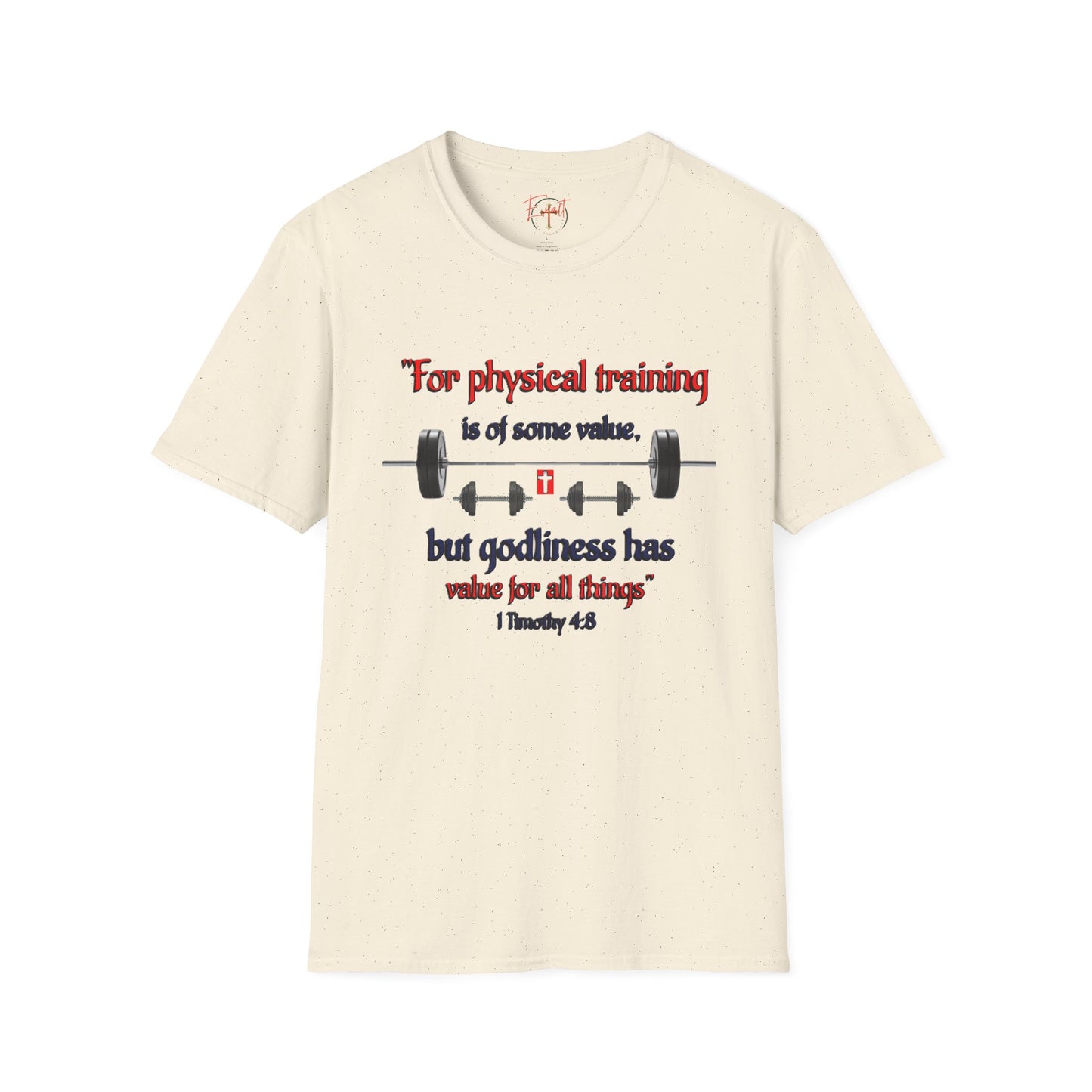 Christian Verse Softstyle T-Shirt - 1 Timothy 4:8