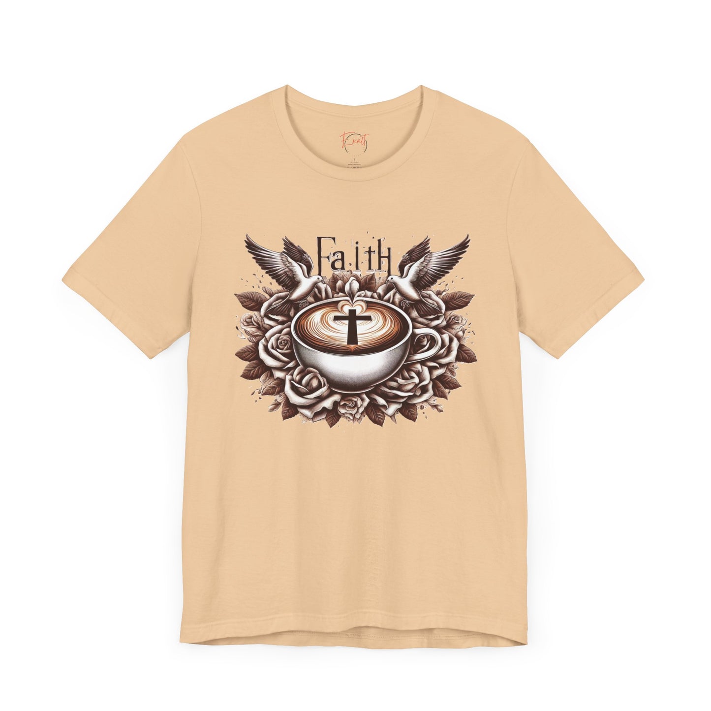 Unisex Jersey Short Sleeve Tee "Faith and Coffee"