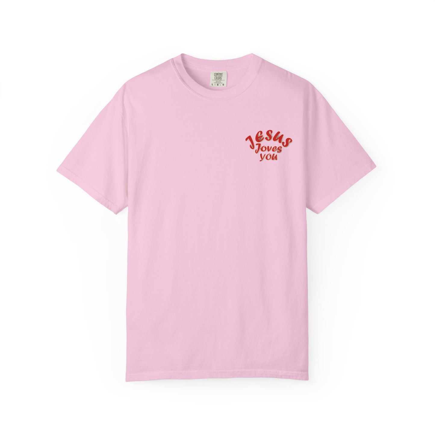 Christian Cross Heart Unisex T-shirt - Jesus Loves You Design