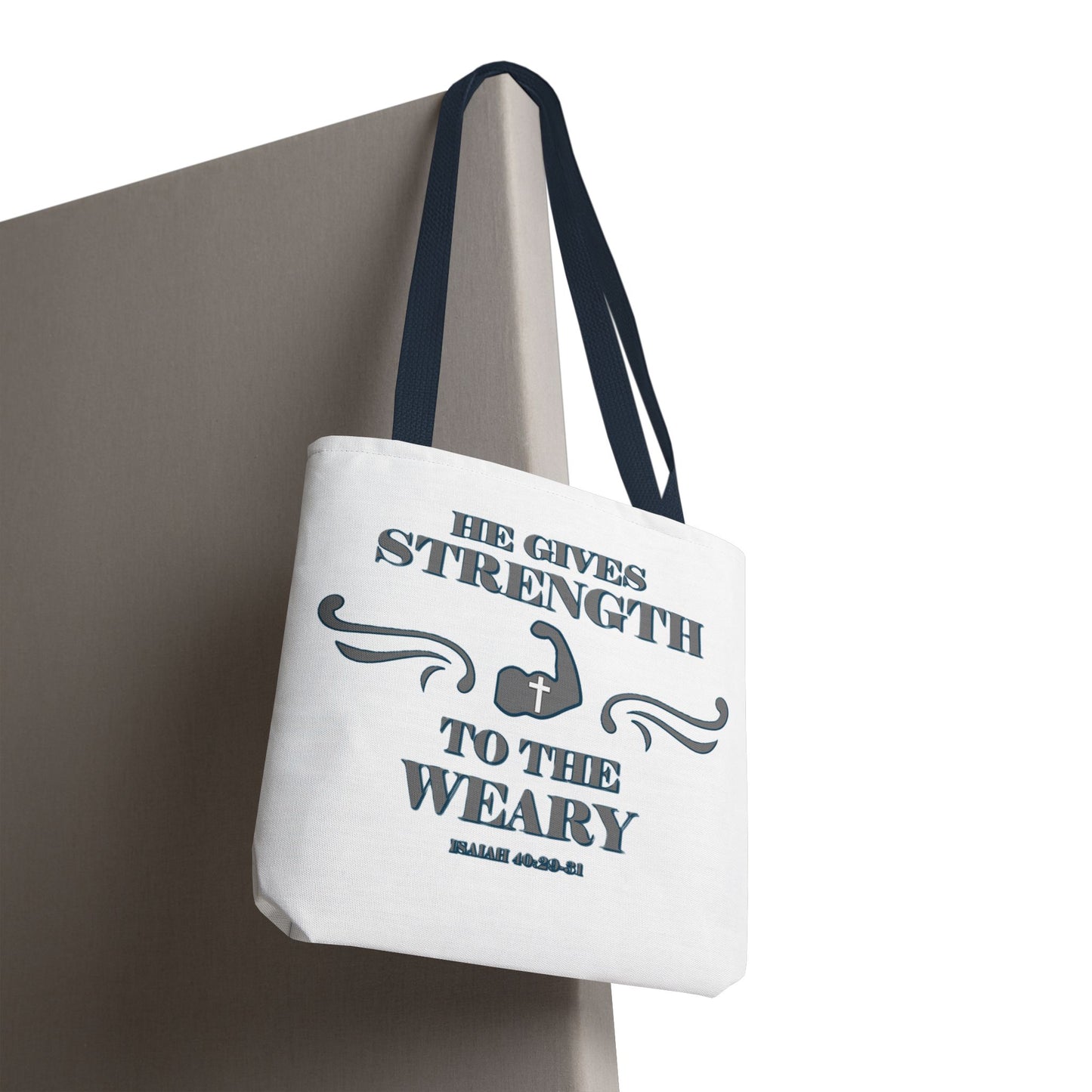 Tote Bag with Bible Verse Isaiah 40:29-31