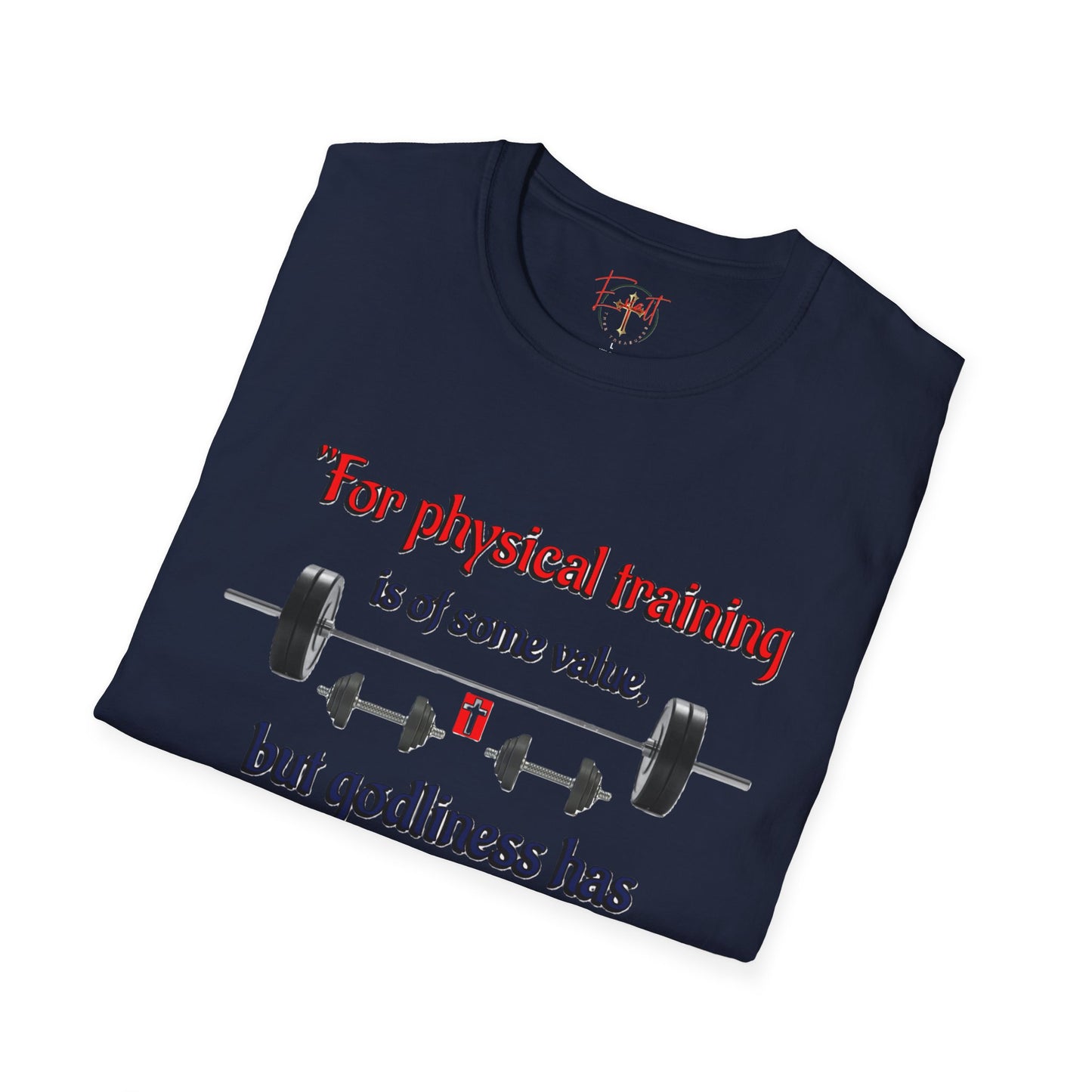 Christian Verse Softstyle T-Shirt - 1 Timothy 4:8