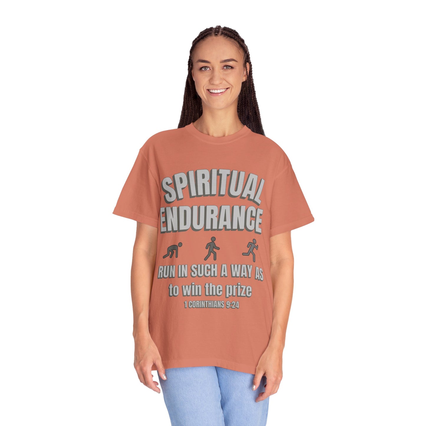 Christian Verse 1 Corinthians 9:24 Garment-Dyed T-shirt