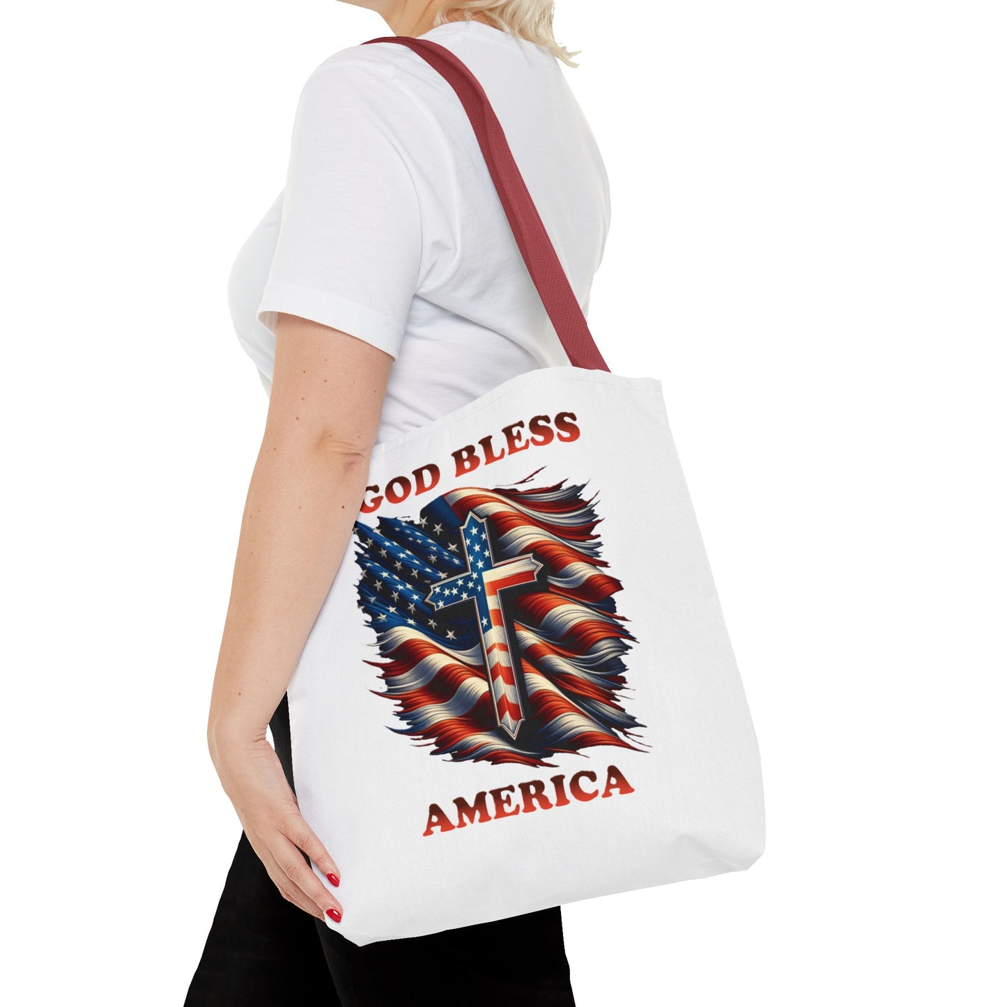 Tote Bag (AOP) "GOD BLESS AMERICA"