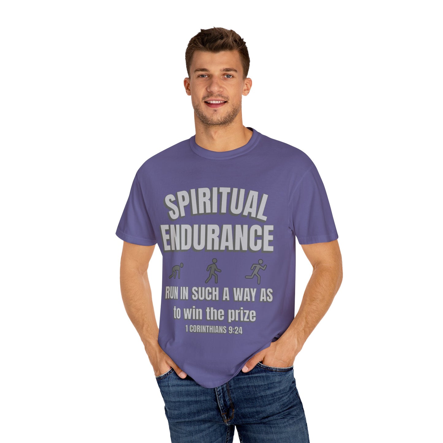 Copy of Christian Verse 1 Corinthians 9:24 Garment-Dyed T-shirt