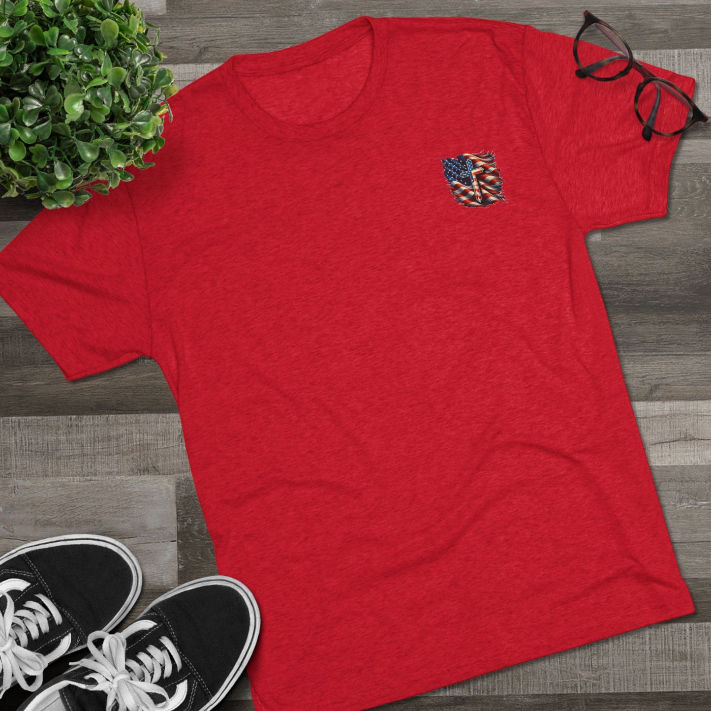Copy of Unisex Tri-Blend Crew Tee "GOD BLESS AMERICA"