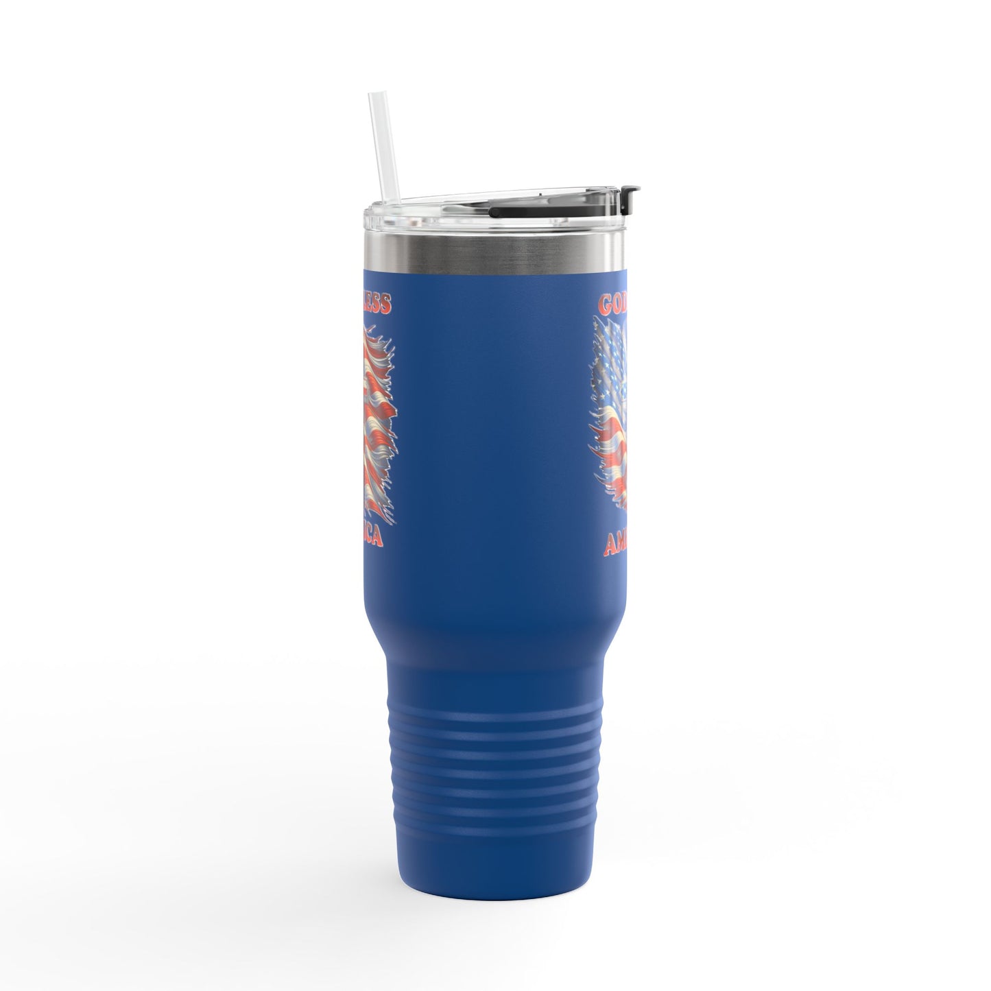 Insulated Travel Mug, 40oz "GOD BLESS AMERICA"
