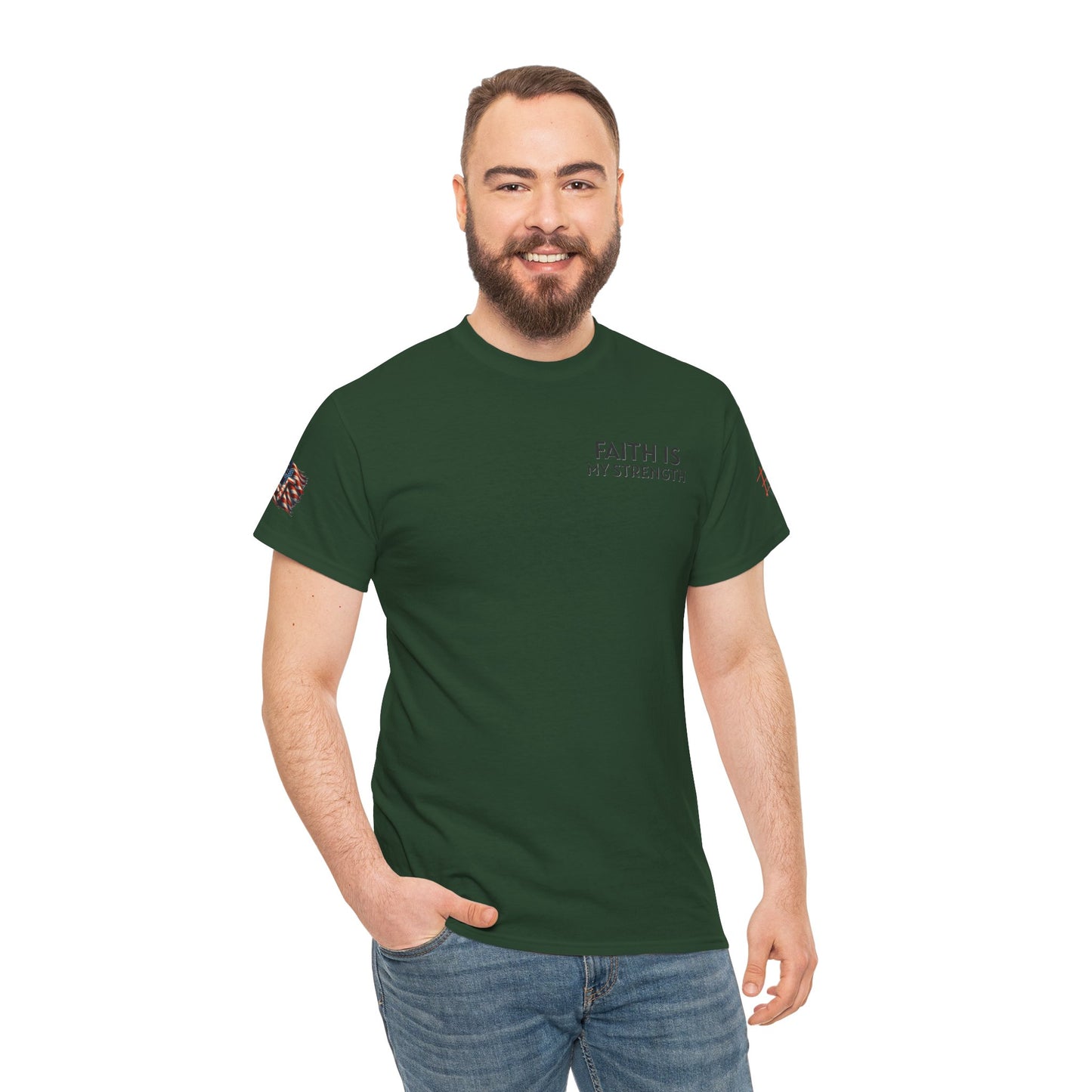 Christian Tee - Philippians 4:13 'Faith Is My Strength'