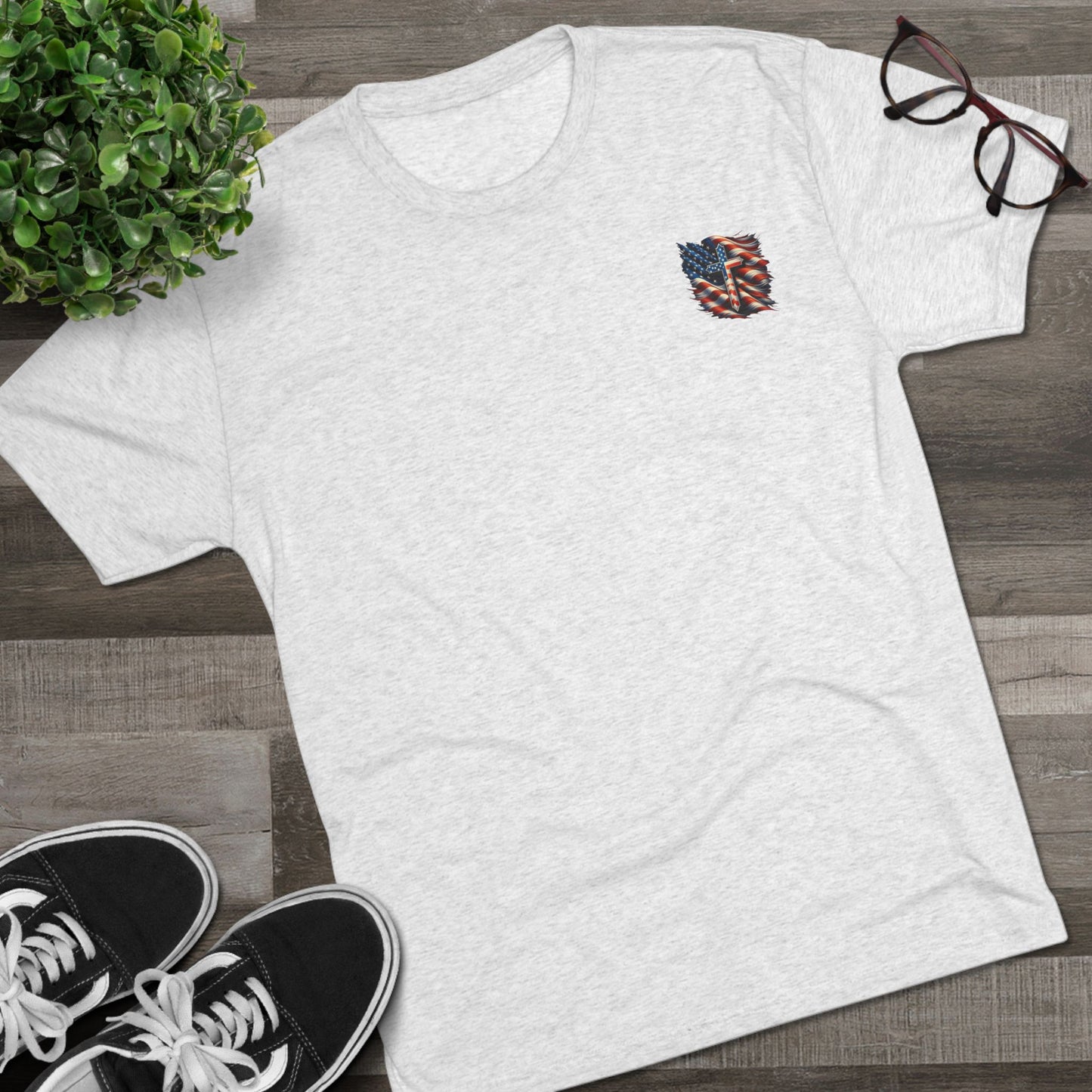 Copy of Unisex Tri-Blend Crew Tee "GOD BLESS AMERICA"