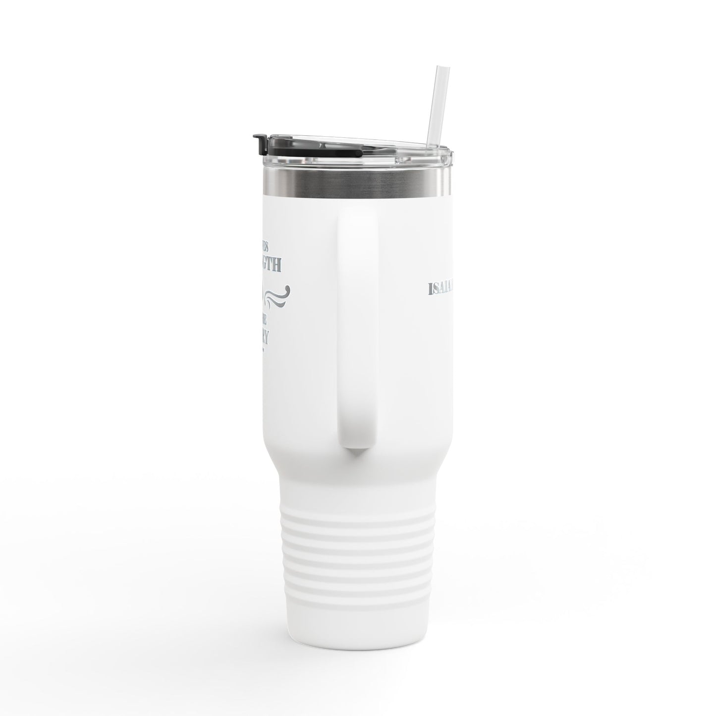 Travel Mug - Bible Verse 'He gives Strength to the Weary' Isaiah 40:29-31