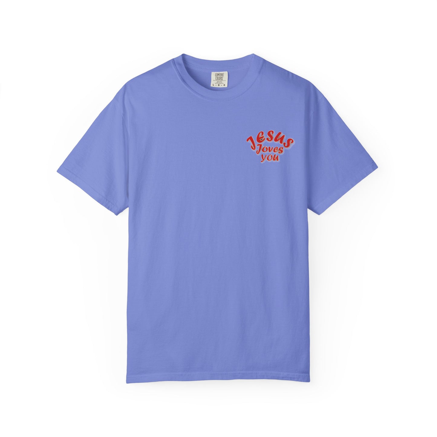 Christian Cross Heart Unisex T-shirt - Jesus Loves You Design