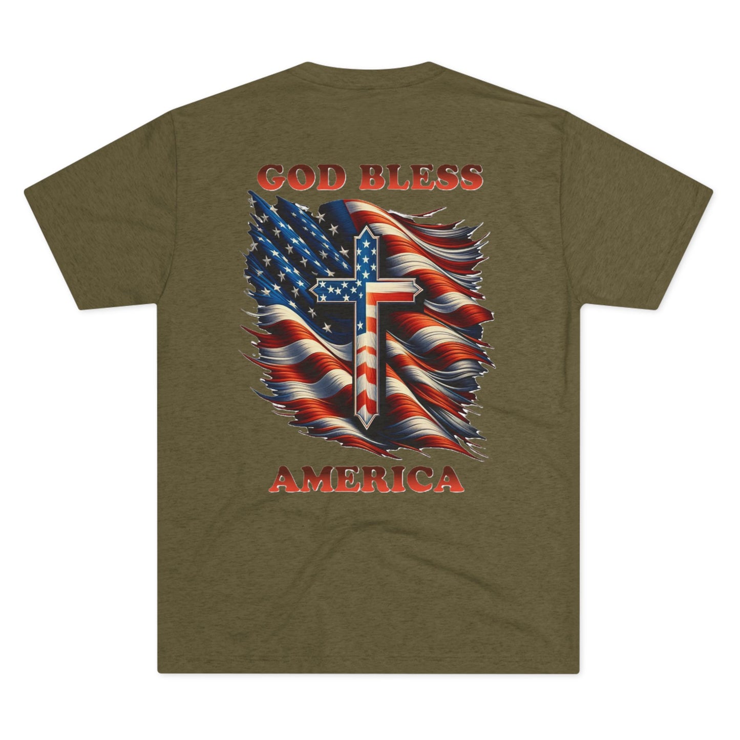 Copy of Unisex Tri-Blend Crew Tee "GOD BLESS AMERICA"