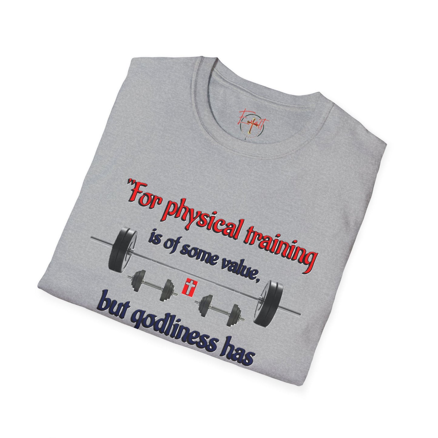 Christian Verse Softstyle T-Shirt - 1 Timothy 4:8