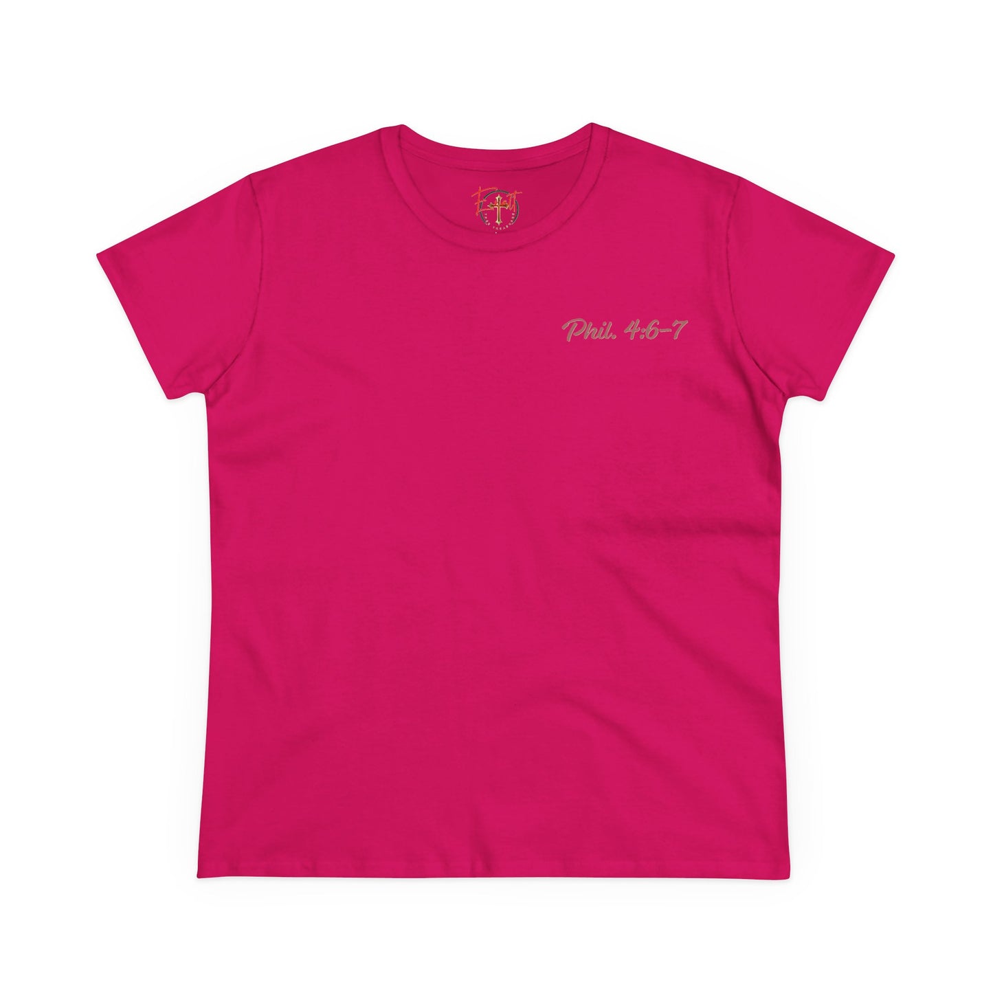Women's Tee with Heart and Praying Hands Design