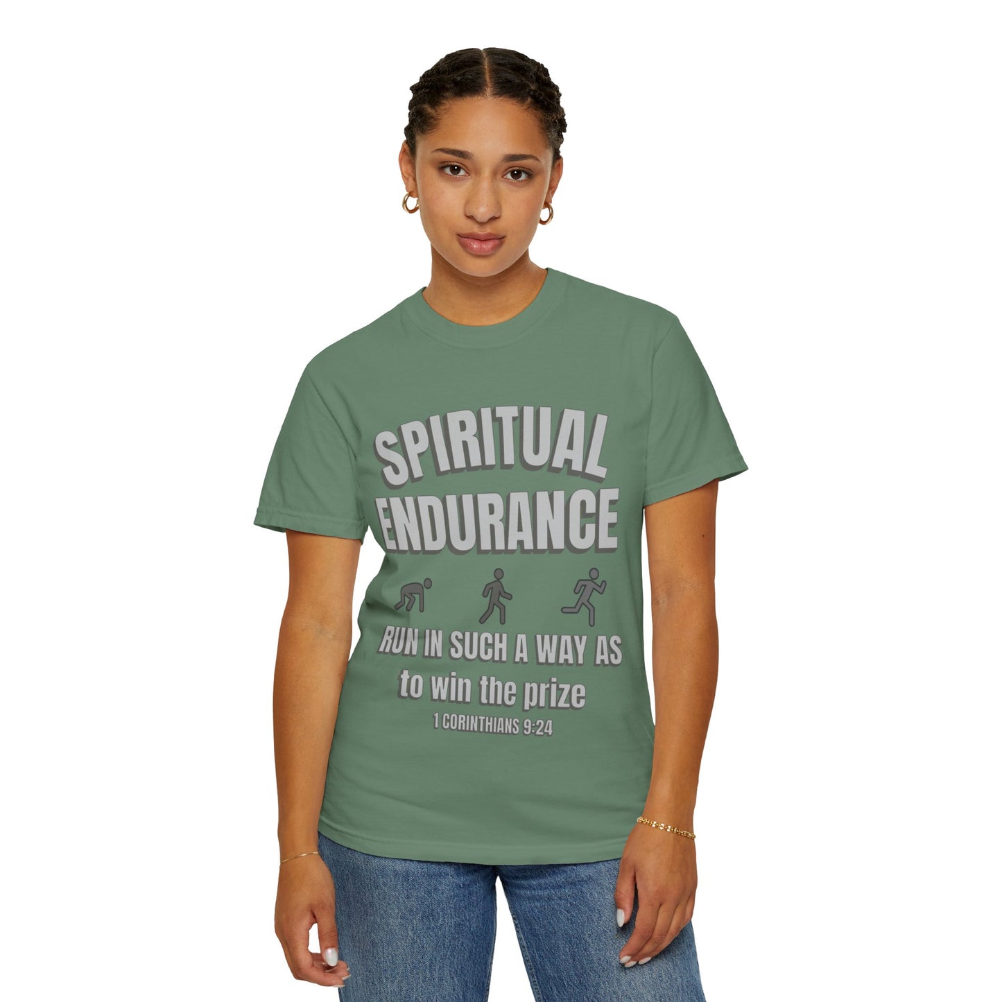 Christian Verse 1 Corinthians 9:24 Garment-Dyed T-shirt