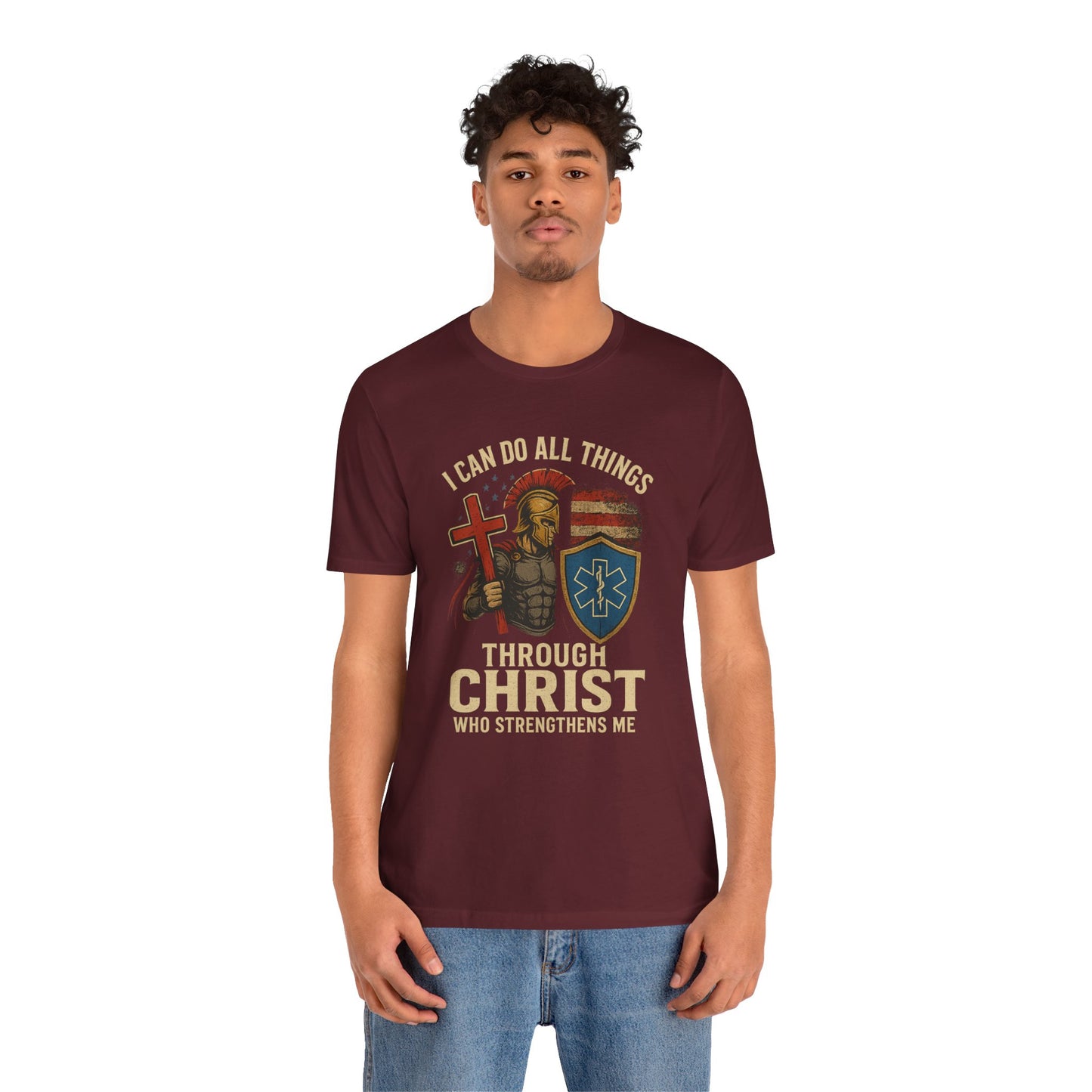 Medical Personnel Tee — "I Can Do All Things Through Christ"