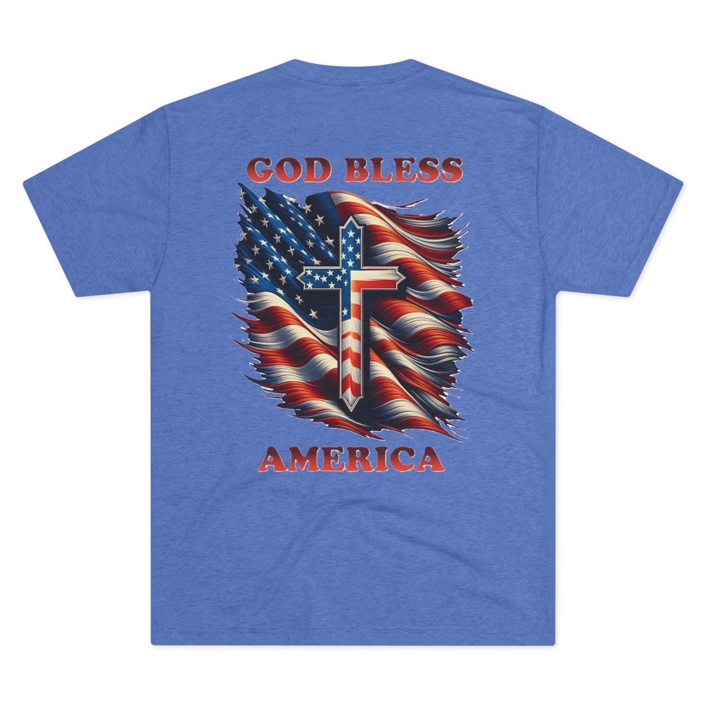 Copy of Unisex Tri-Blend Crew Tee "GOD BLESS AMERICA"