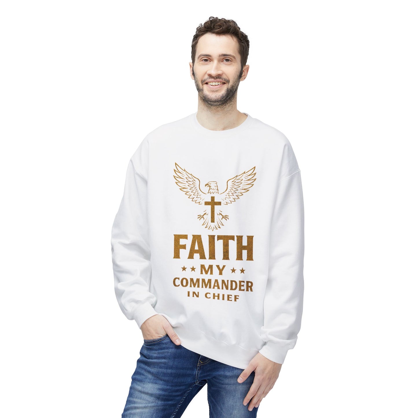 Sweatshirt - Military Christians: 'Faith is my Commander in Chief'