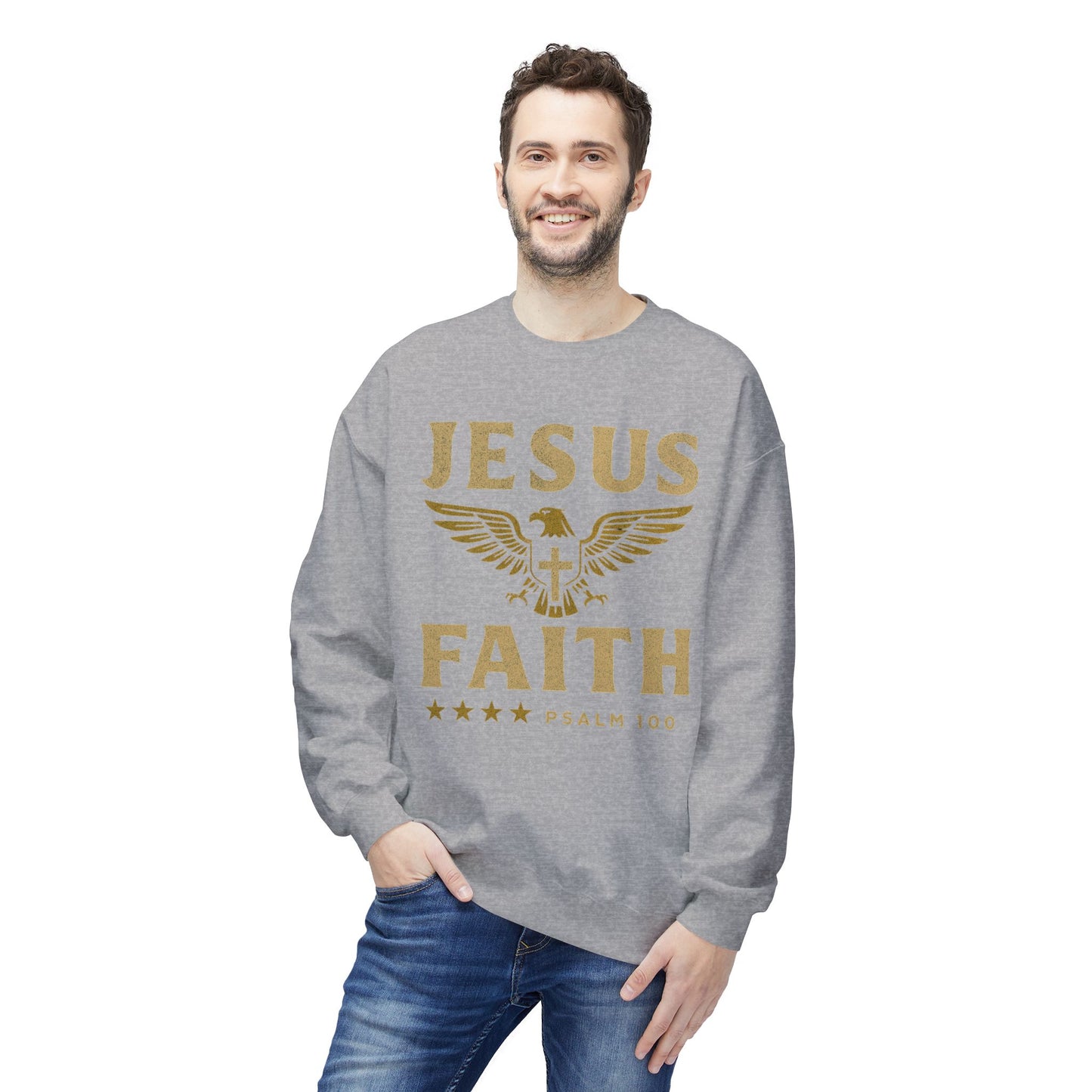 Christian Military Unisex Sweatshirt - Jesus/Faith Design