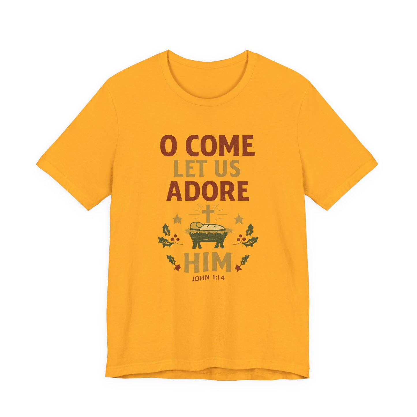 O Come Let Us Adore Him Christmas T-Shirt