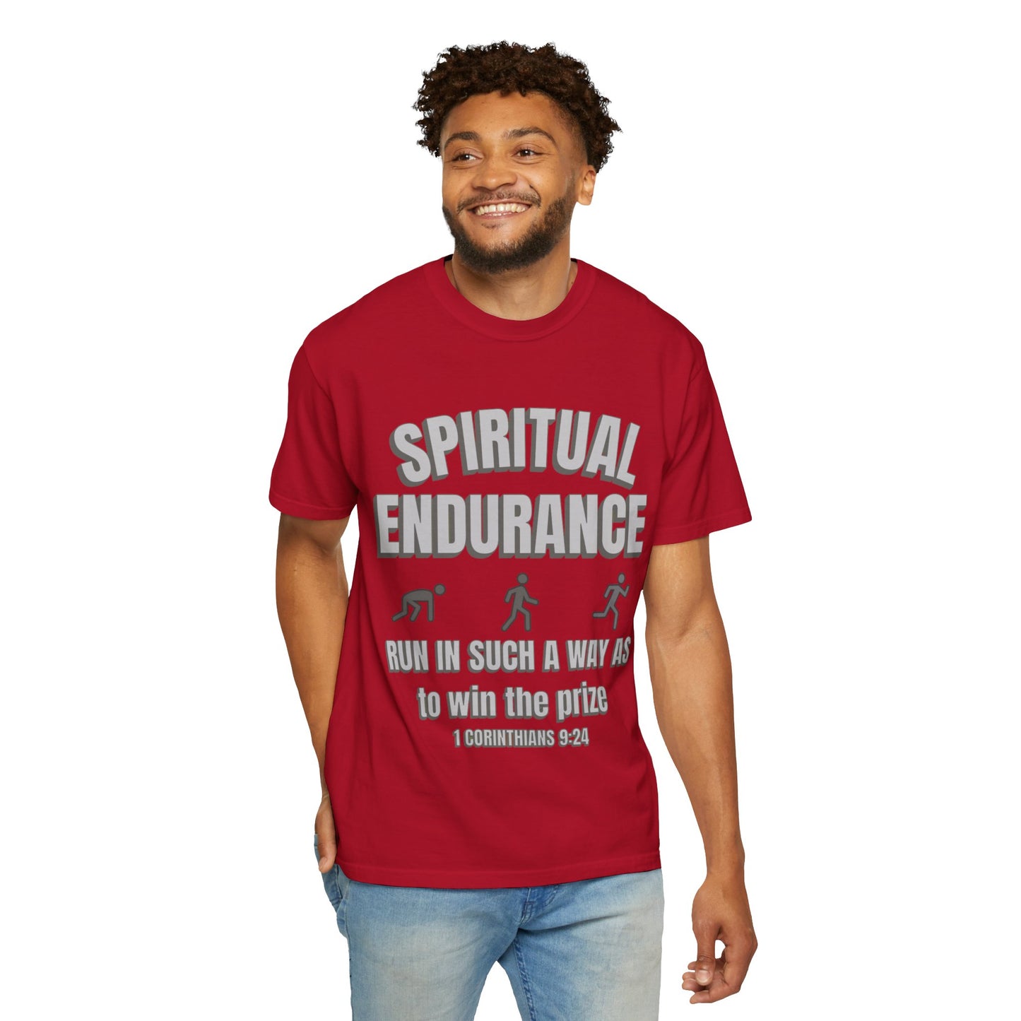 Christian Verse 1 Corinthians 9:24 Garment-Dyed T-shirt