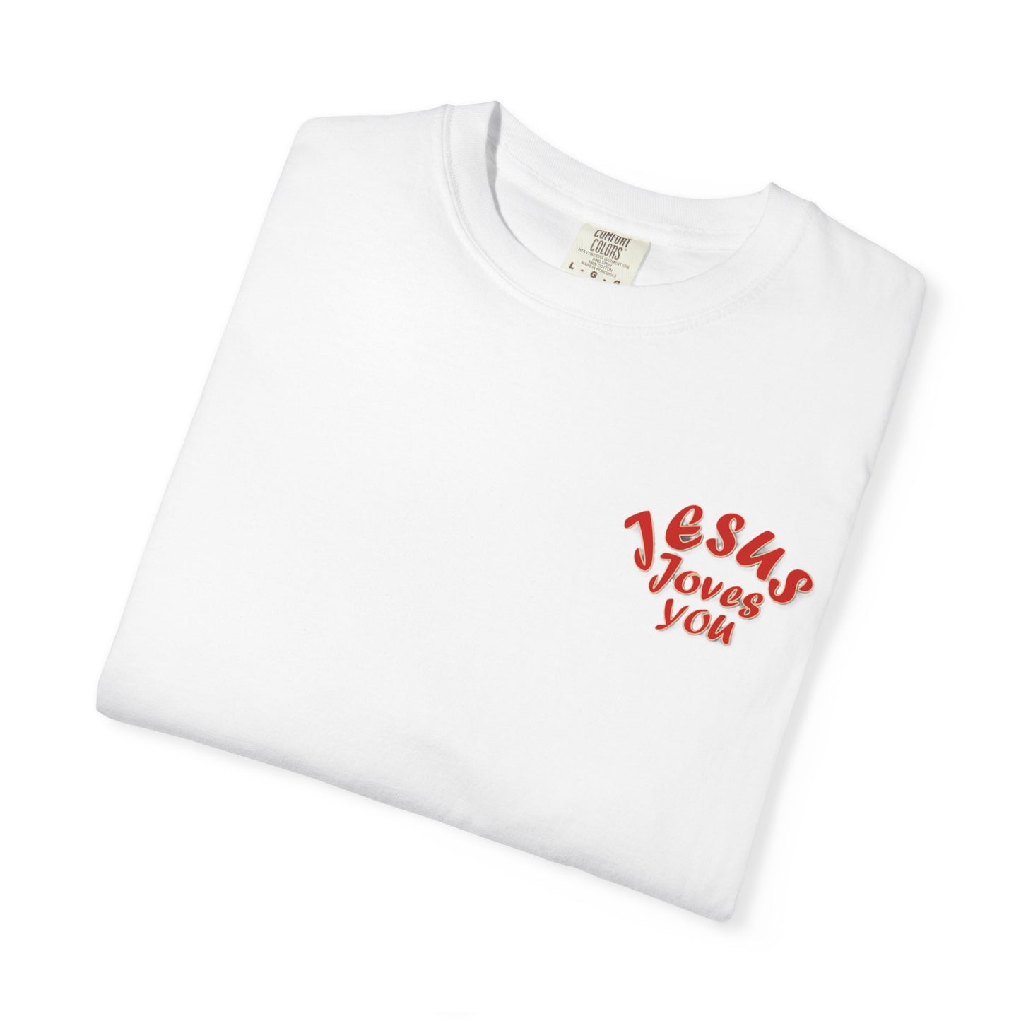 Christian Cross Heart Unisex T-shirt - Jesus Loves You Design