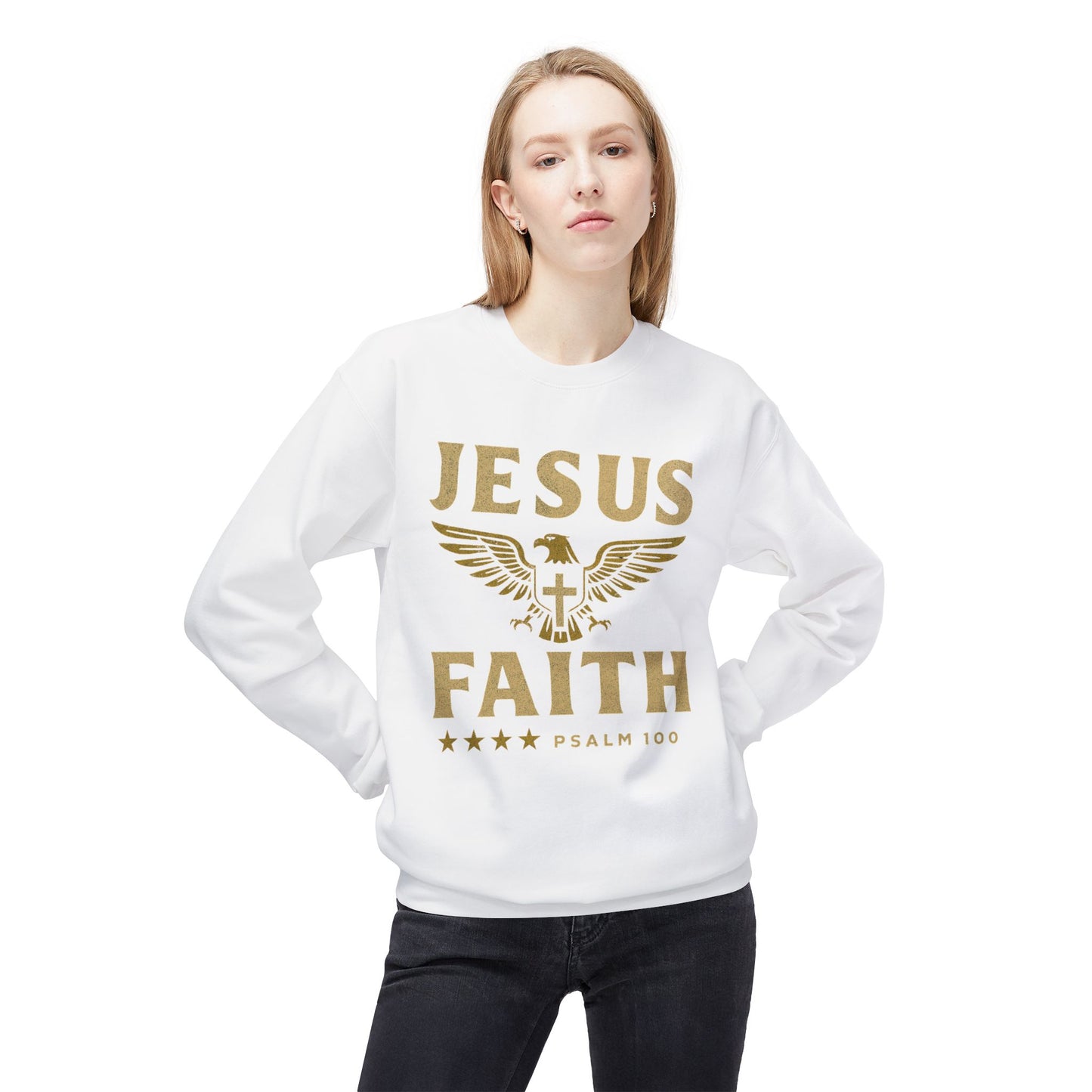 Christian Military Unisex Sweatshirt - Jesus/Faith Design