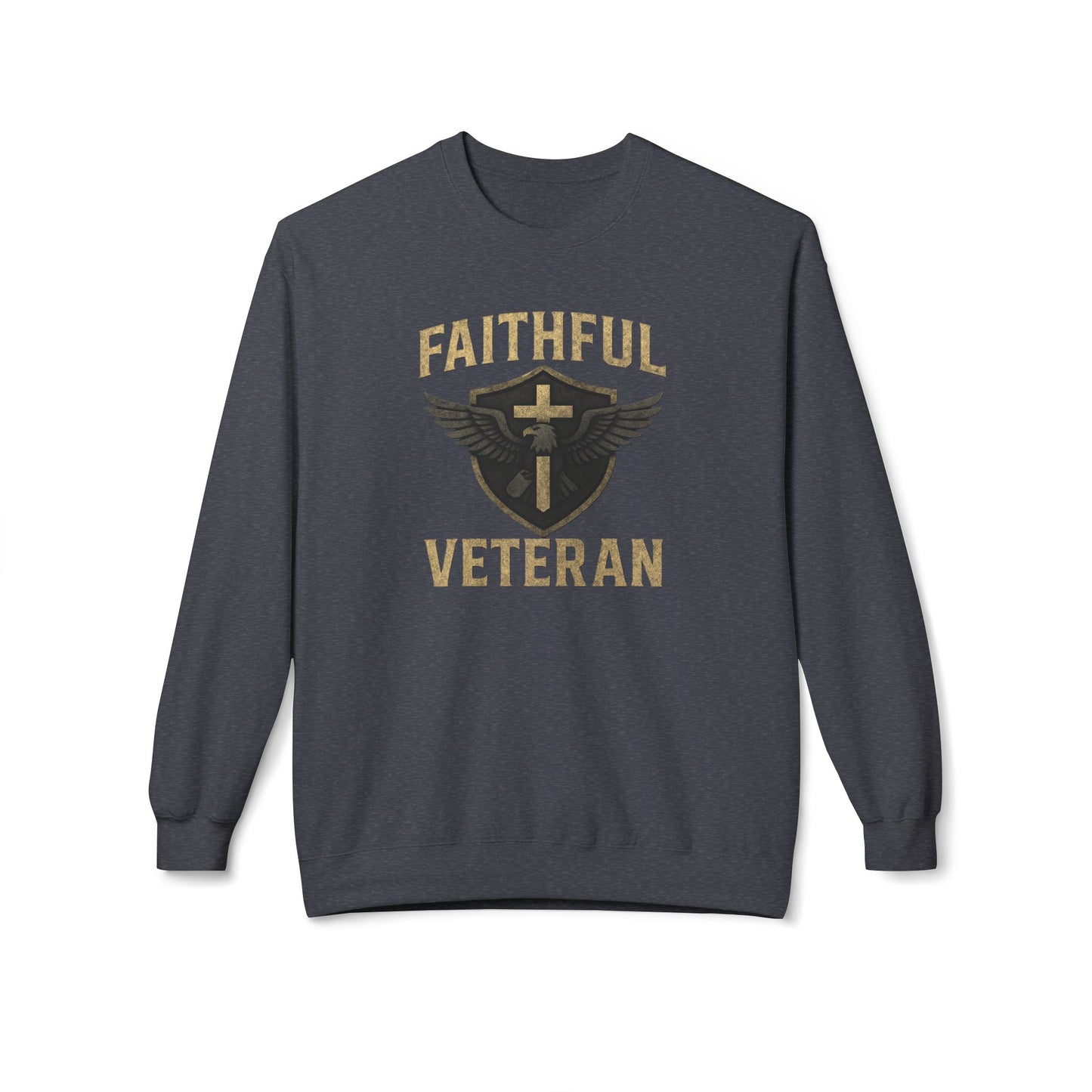 Crewneck Sweatshirt Faithful Veteran Design