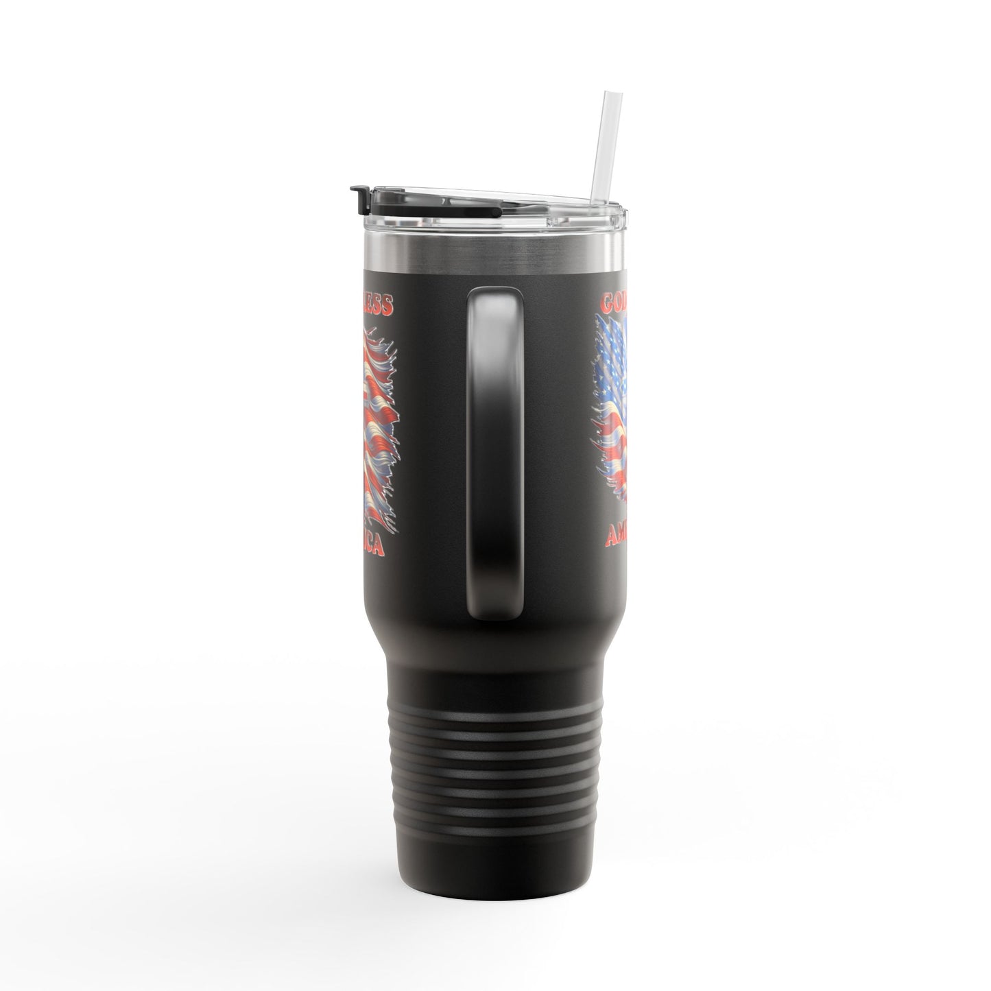 Insulated Travel Mug, 40oz "GOD BLESS AMERICA"