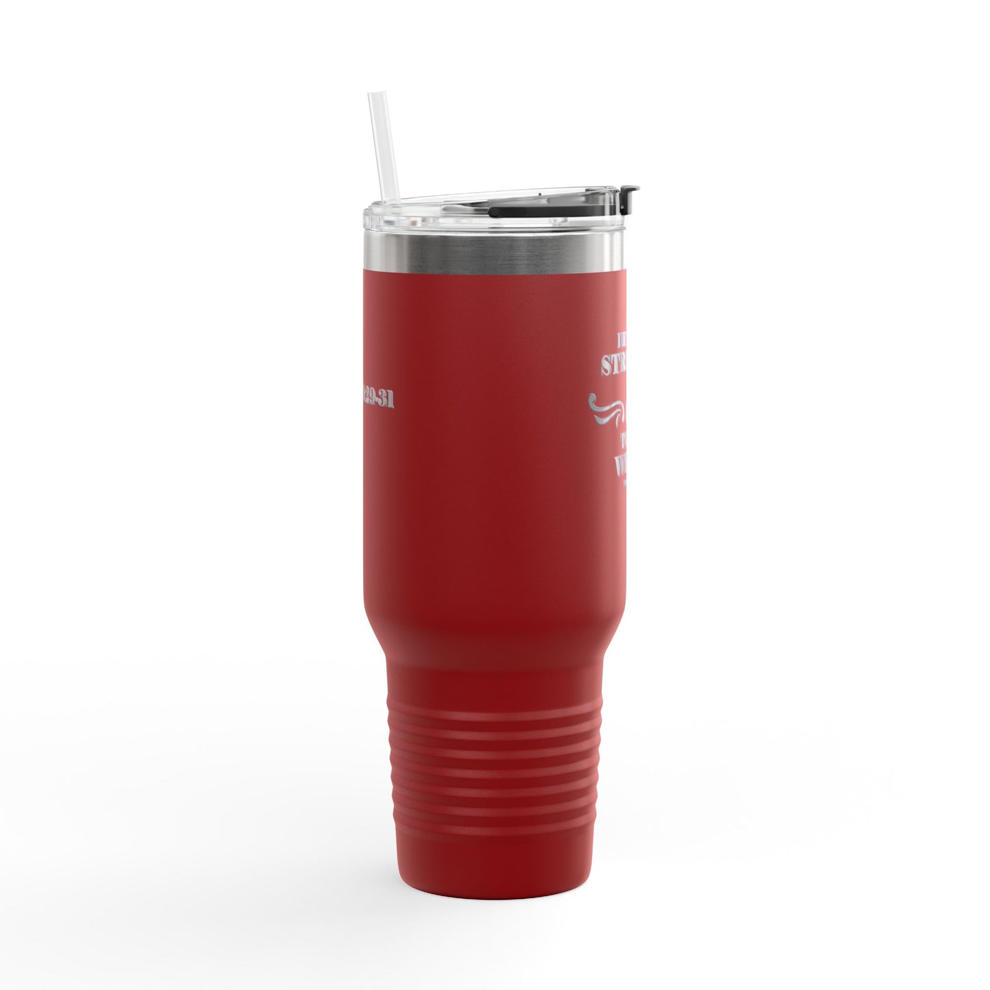 Travel Mug - Bible Verse 'He gives Strength to the Weary' Isaiah 40:29-31
