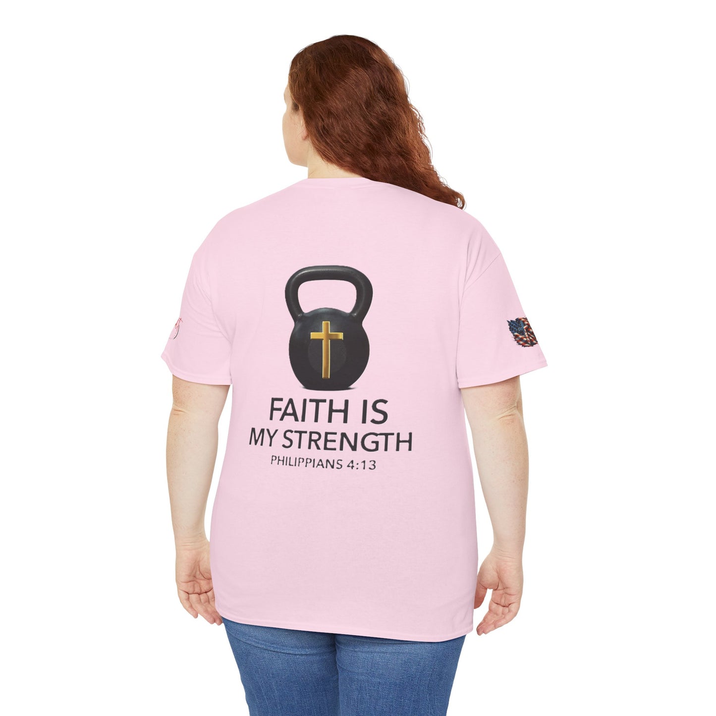 Christian Tee - Philippians 4:13 'Faith Is My Strength' (Copy)