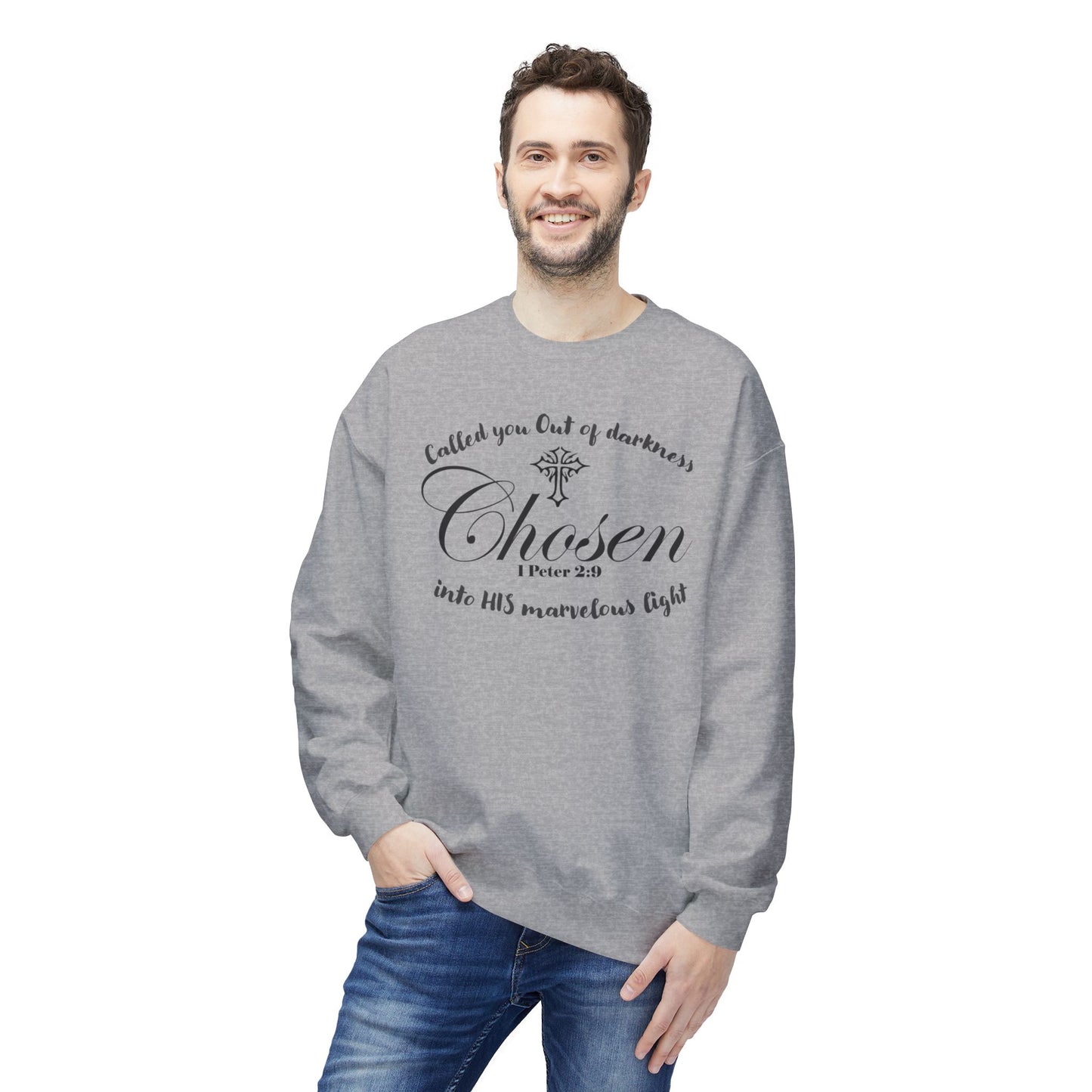 Christian Sweatshirt 1 Peter 2:9 Verse
