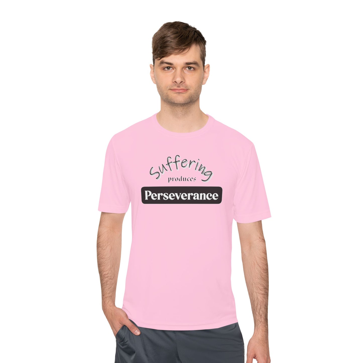 Unisex Moisture "Suffering Produces Perseverance" Wicking Tee