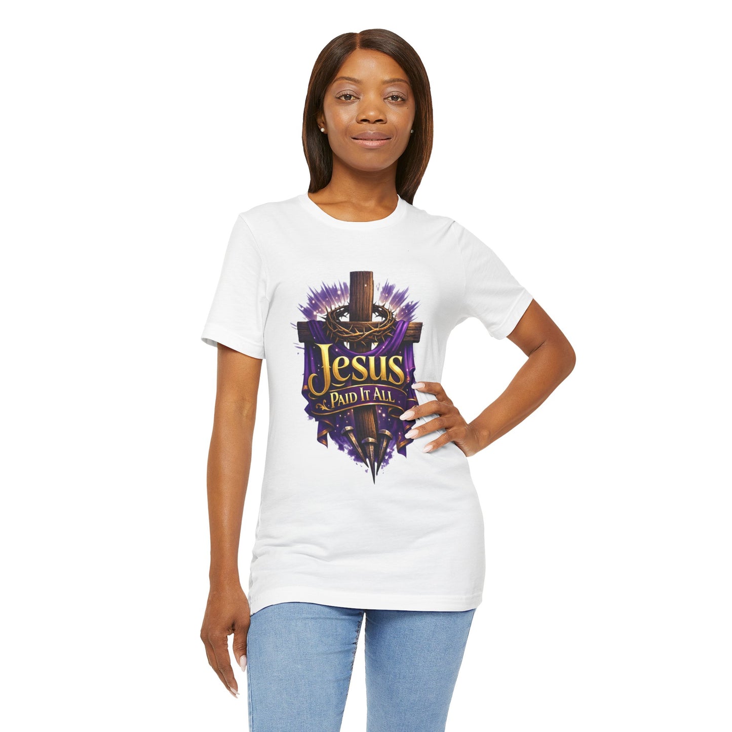 Jesus Paid It All Christian Cross Tee