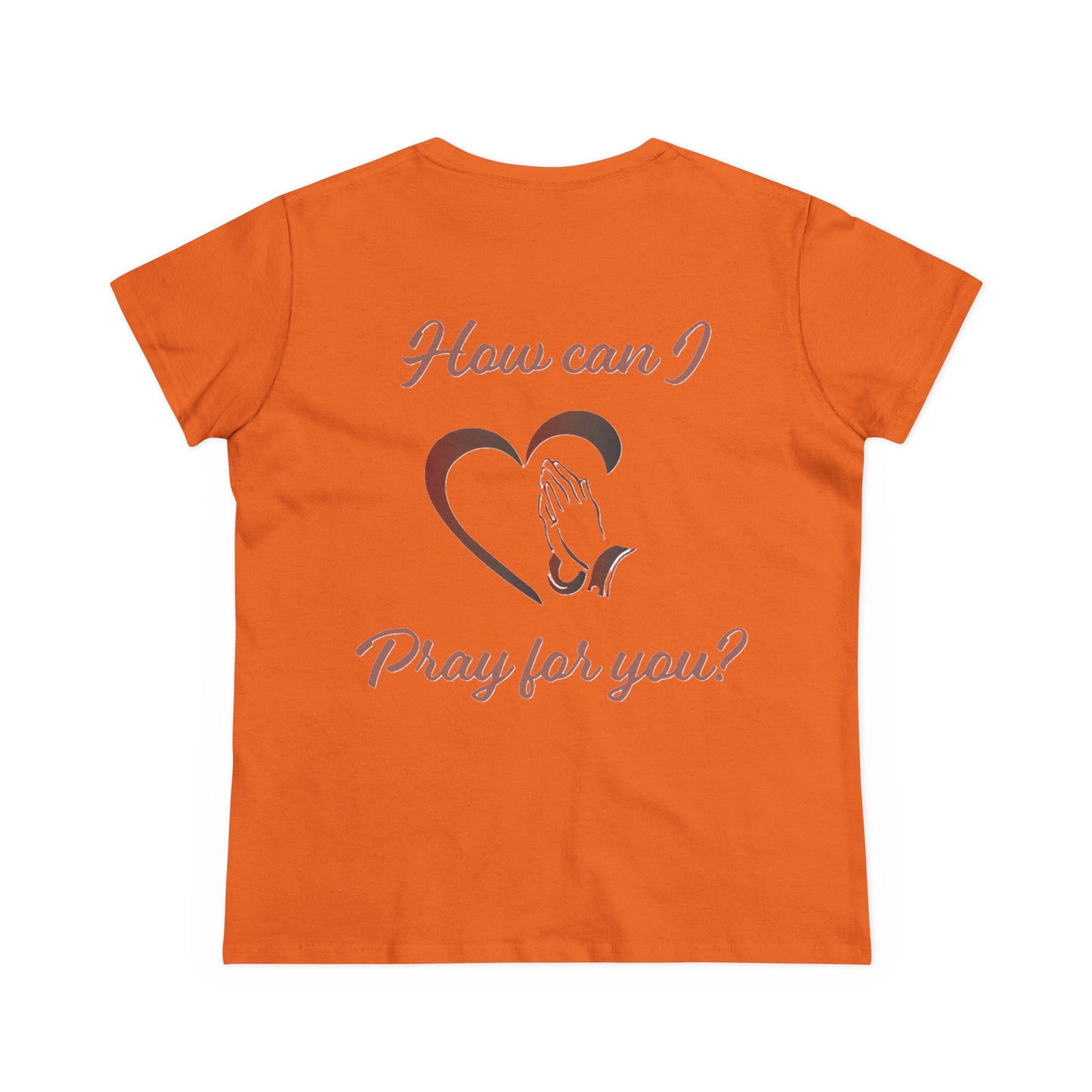Women's Tee with Heart and Praying Hands Design