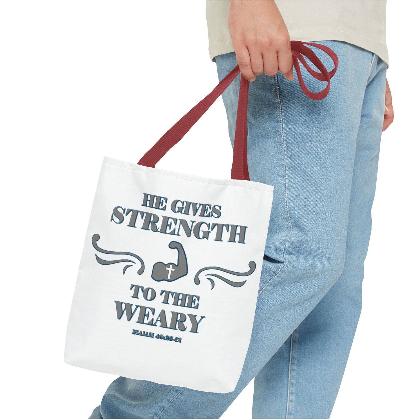 Tote Bag with Bible Verse Isaiah 40:29-31