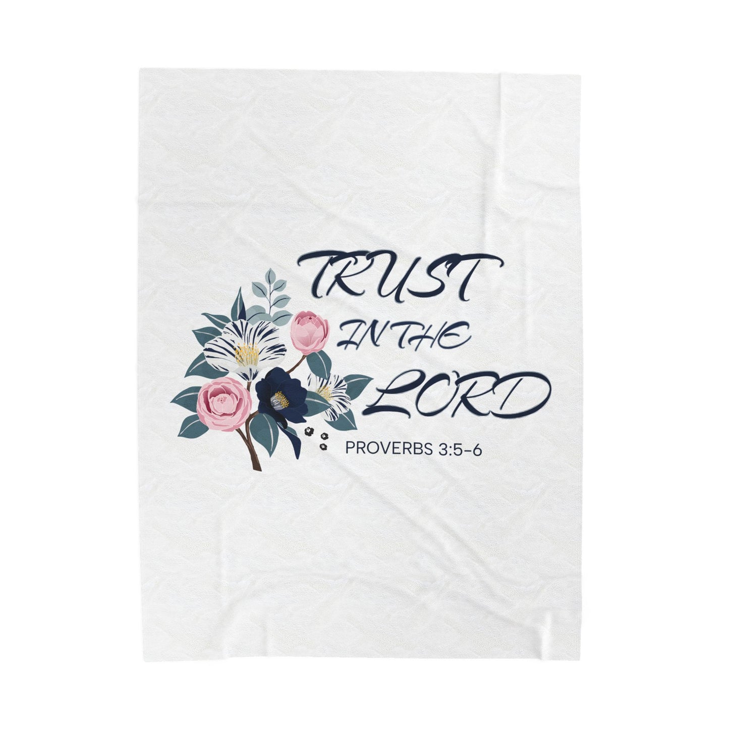 Velveteen Plush Blanket - Trust in the Lord