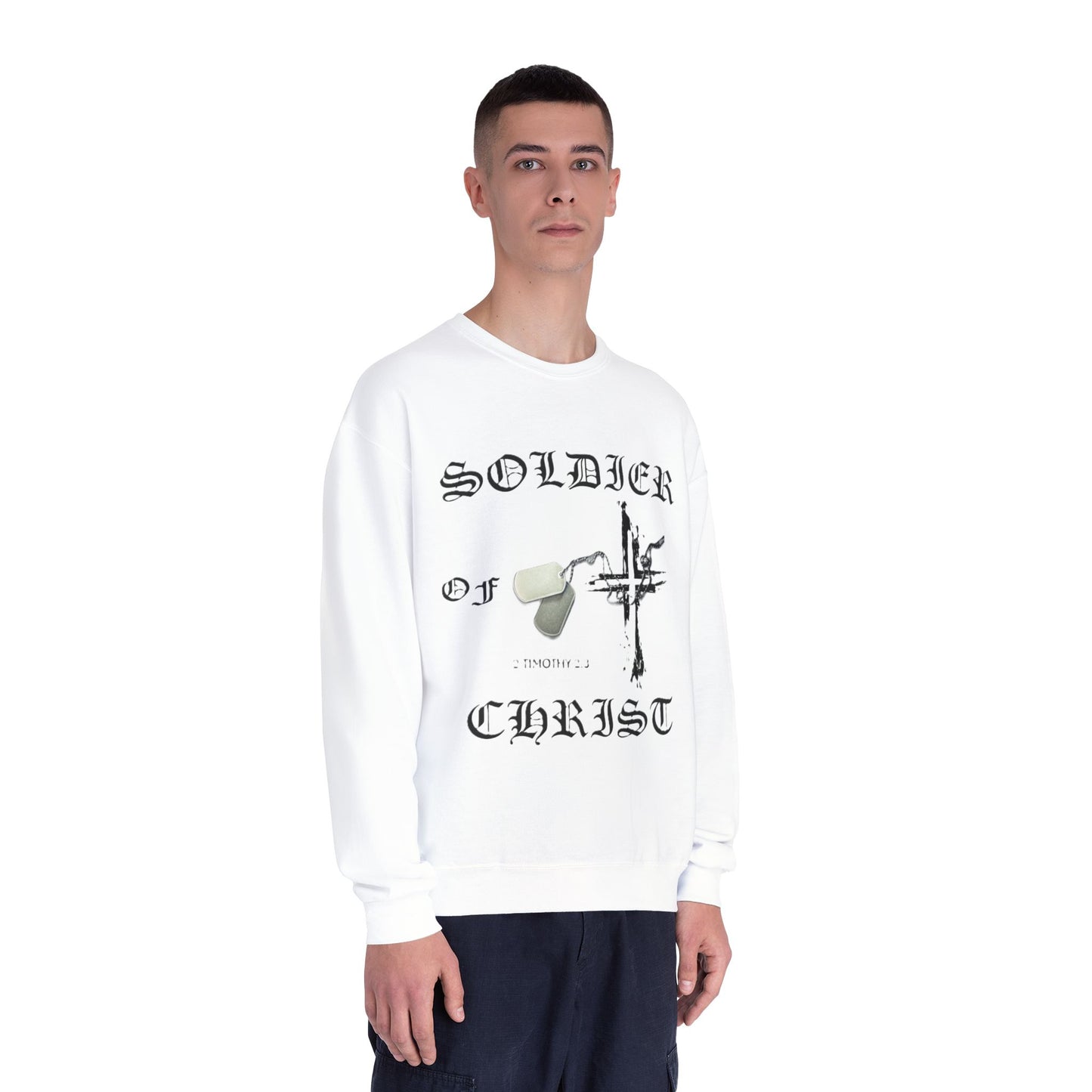 Christian Military Sweatshirt: Soldier of Christ Unisex NuBlend® Crewneck