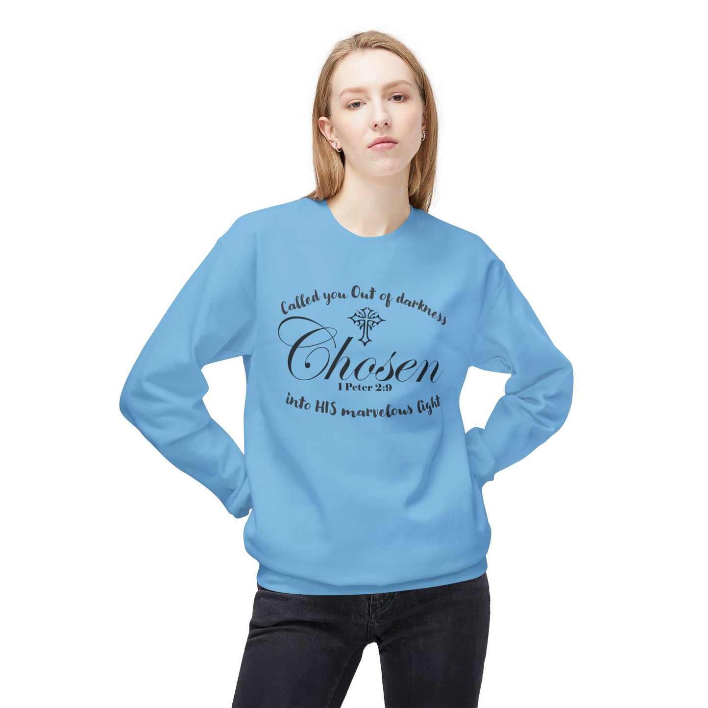 Christian Sweatshirt 1 Peter 2:9 Verse