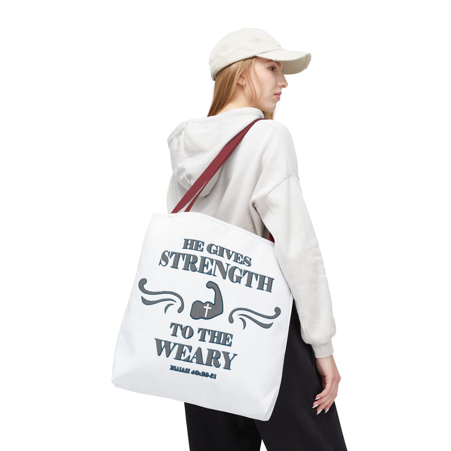 Tote Bag with Bible Verse Isaiah 40:29-31