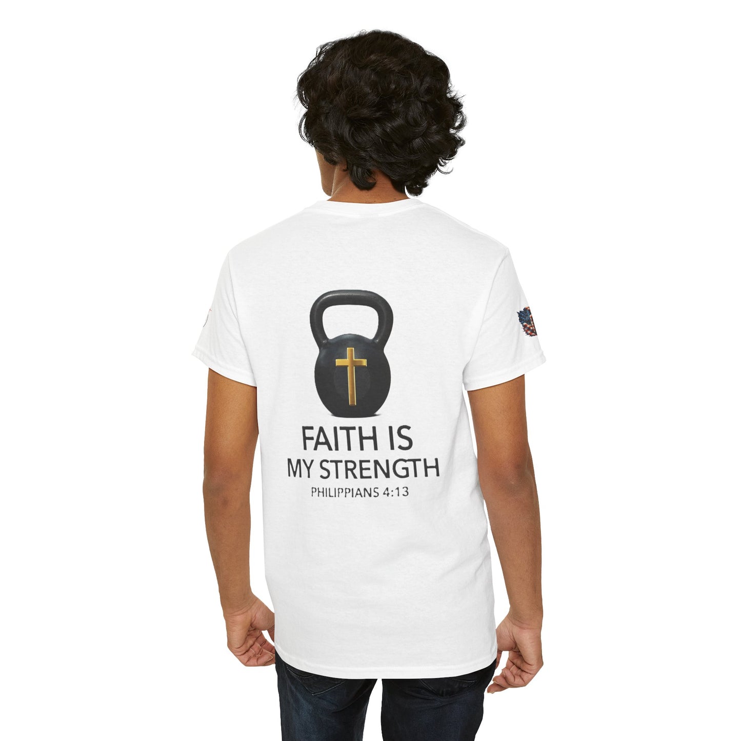 Christian Tee - Philippians 4:13 'Faith Is My Strength' (Copy)