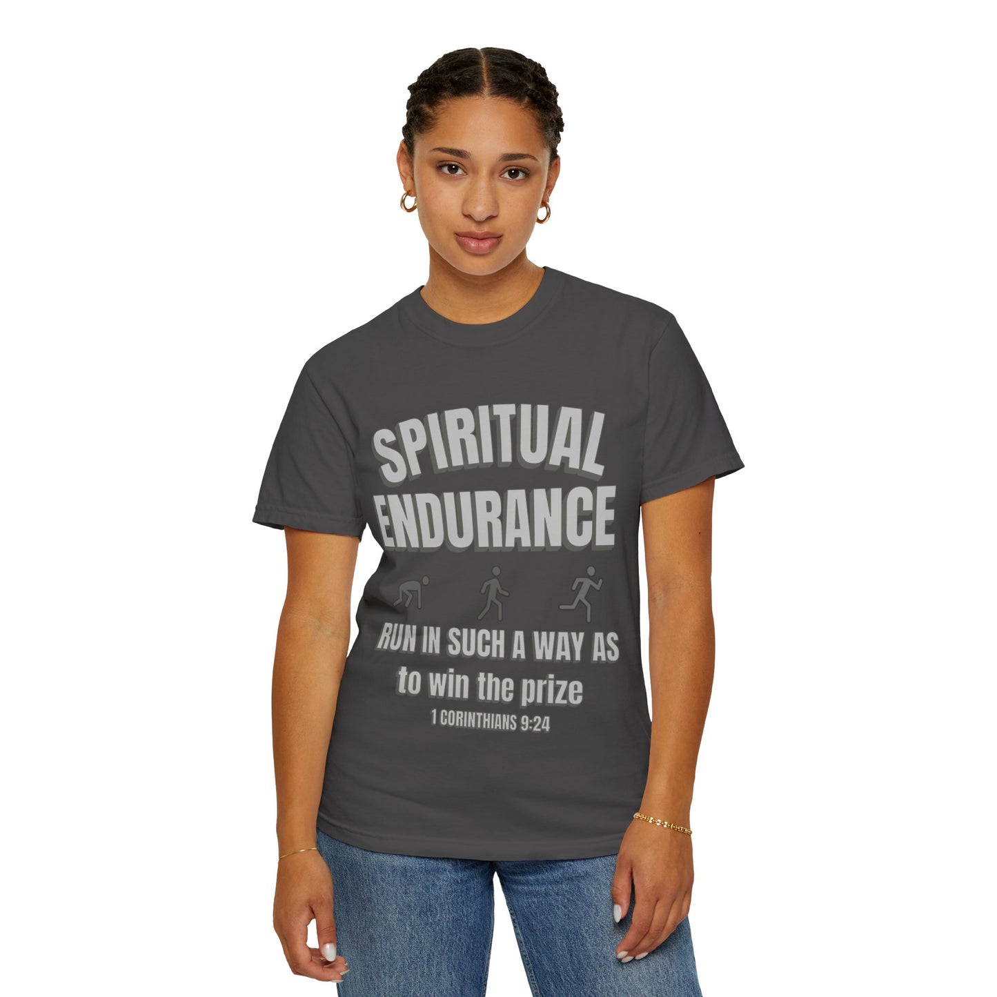 Christian Verse 1 Corinthians 9:24 Garment-Dyed T-shirt