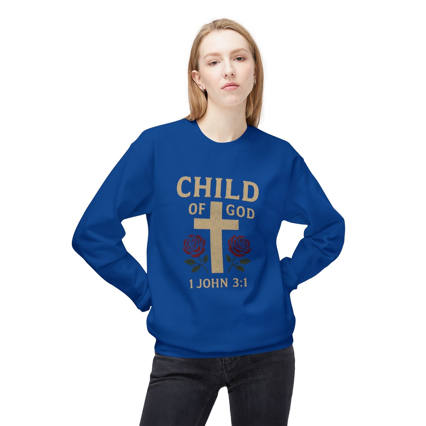 Christian Sweatshirt - 1 John 3:1 'Child of God'