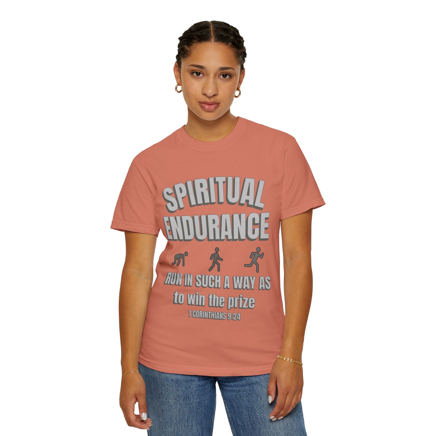 Christian Verse 1 Corinthians 9:24 Garment-Dyed T-shirt